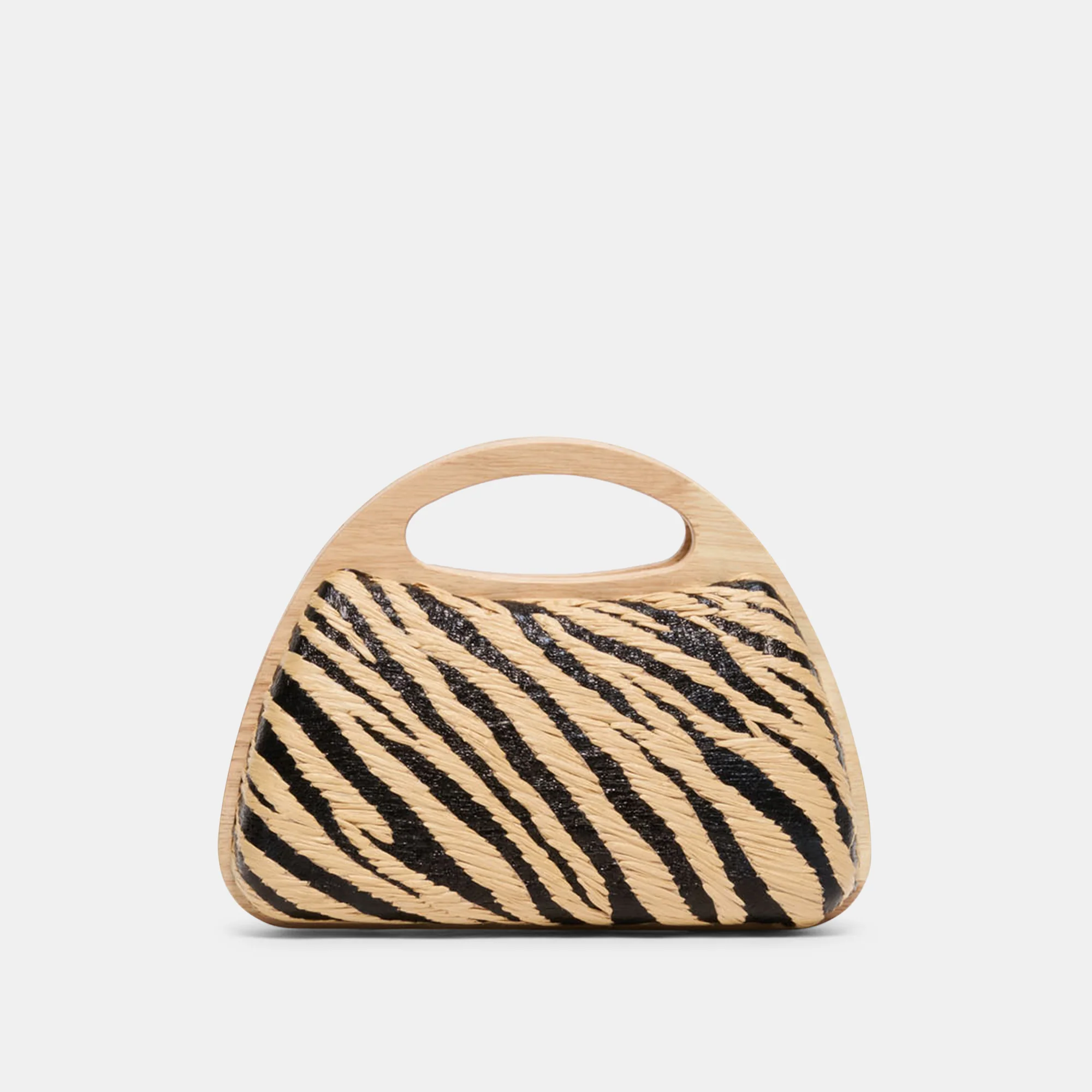MAELIE HANDBAG BLACK NATURAL ZEBRA RAFFIA - Image 3