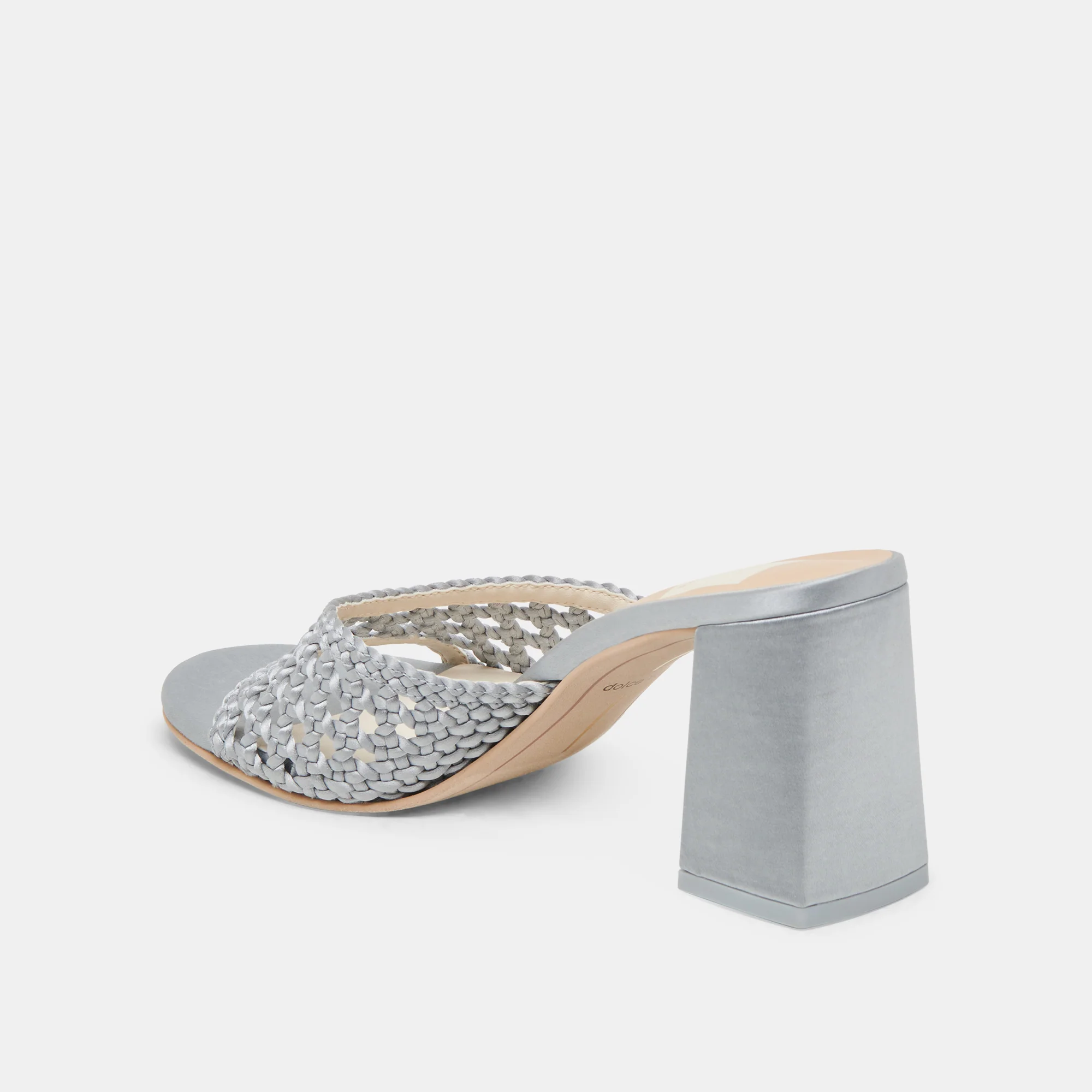 MARGOE HEELS LIGHT BLUE WOVEN SATIN - Image 6
