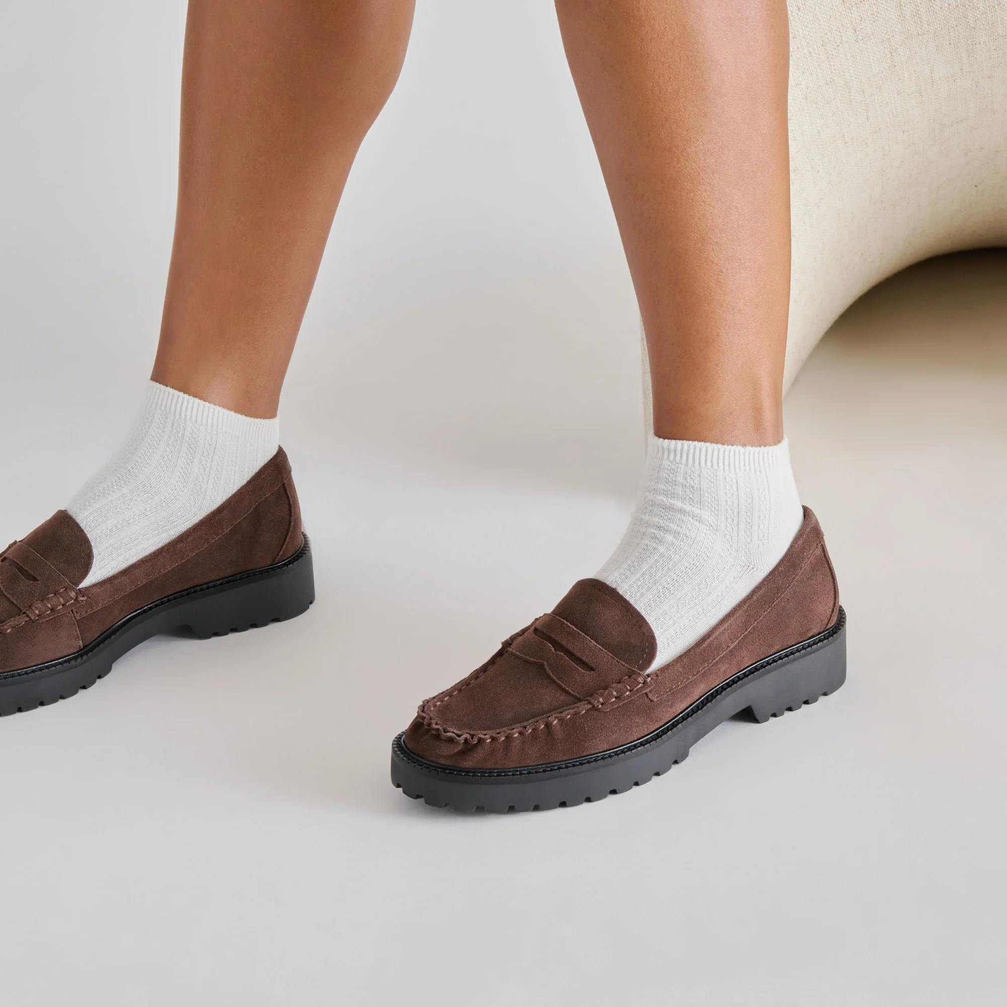 MEREK LOAFERS DK BROWN SUEDE - Image 4