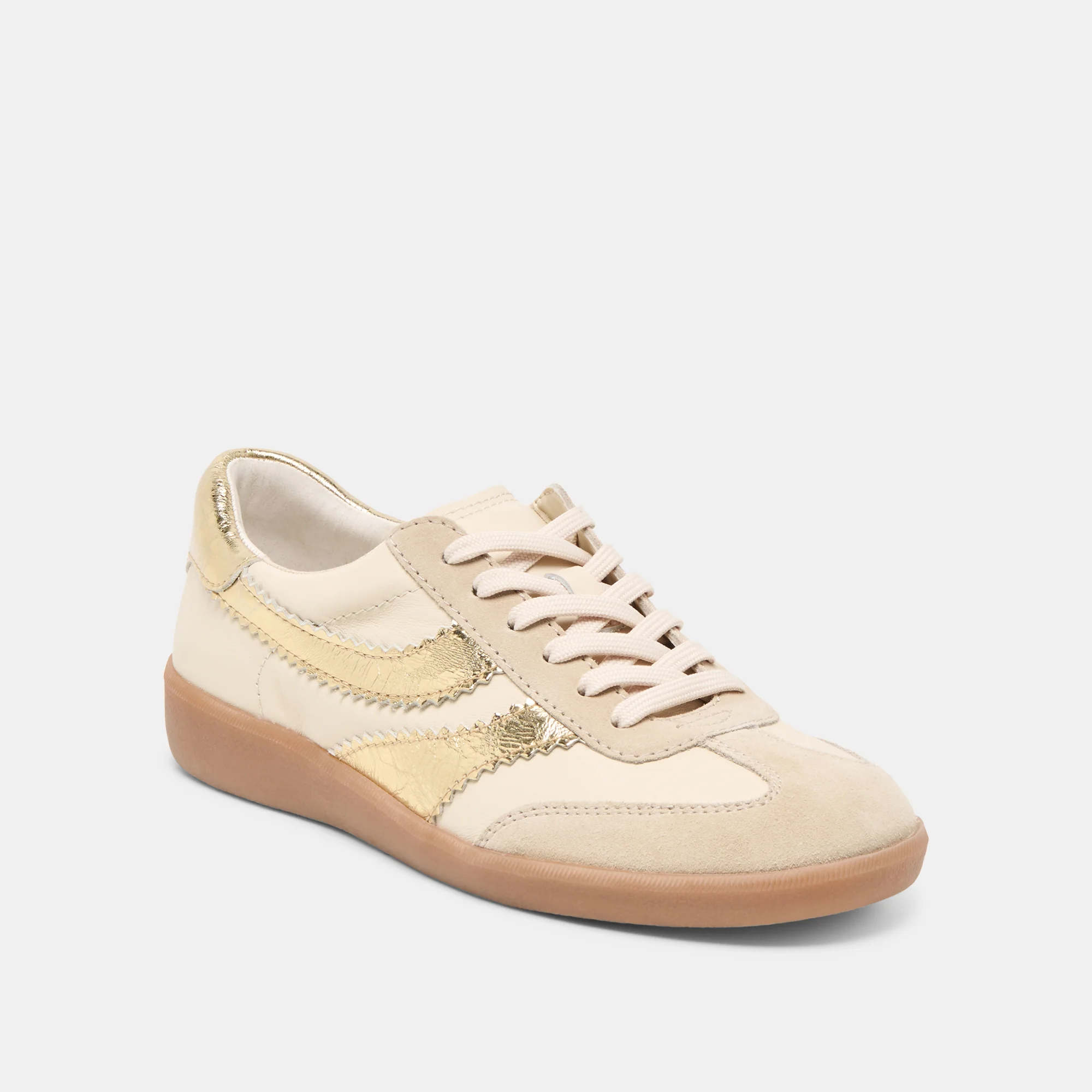 MERIT SNEAKERS WHITE GOLD LEATHER - Image 3
