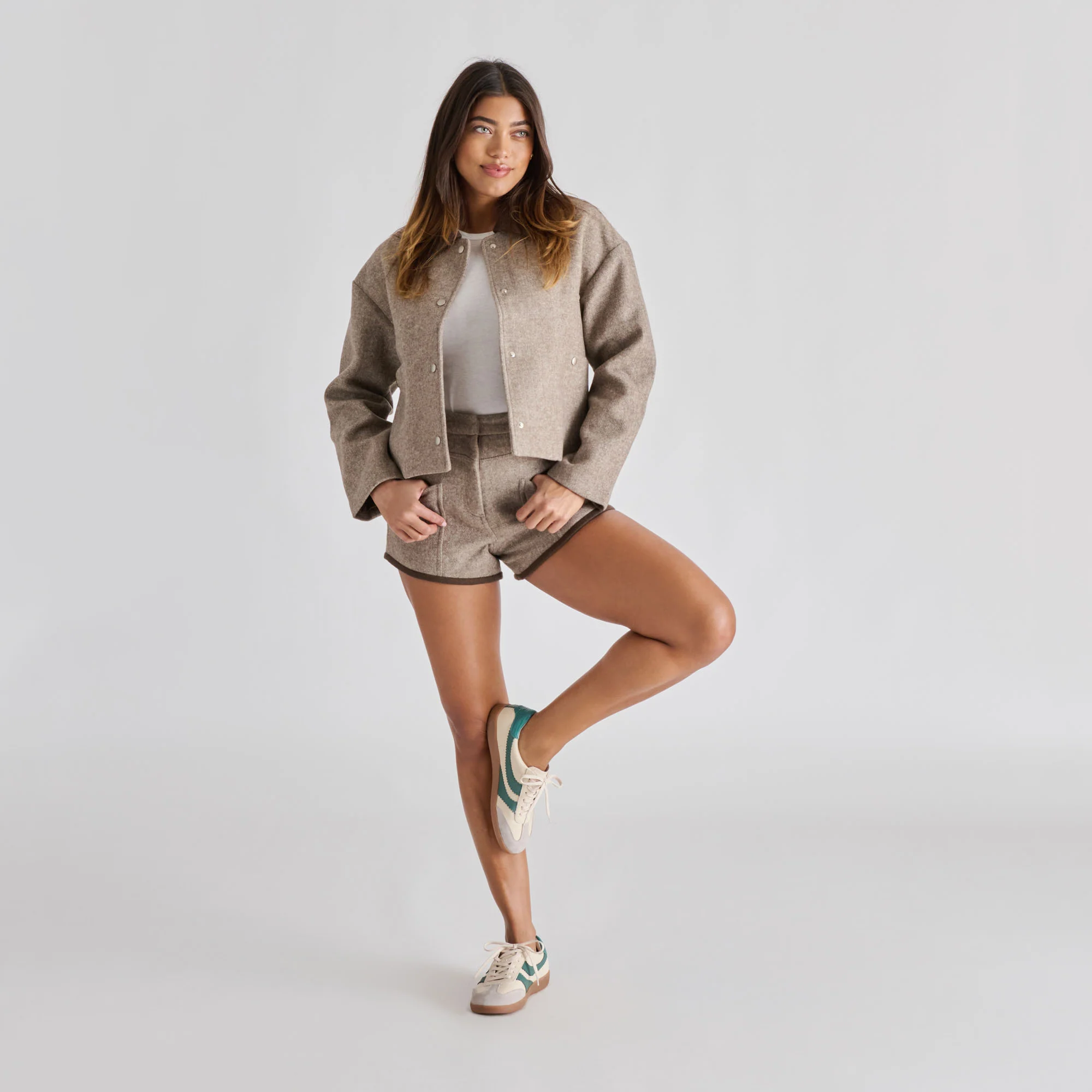 MERIT SNEAKERS WHITE GREEN LEATHER - Image 2
