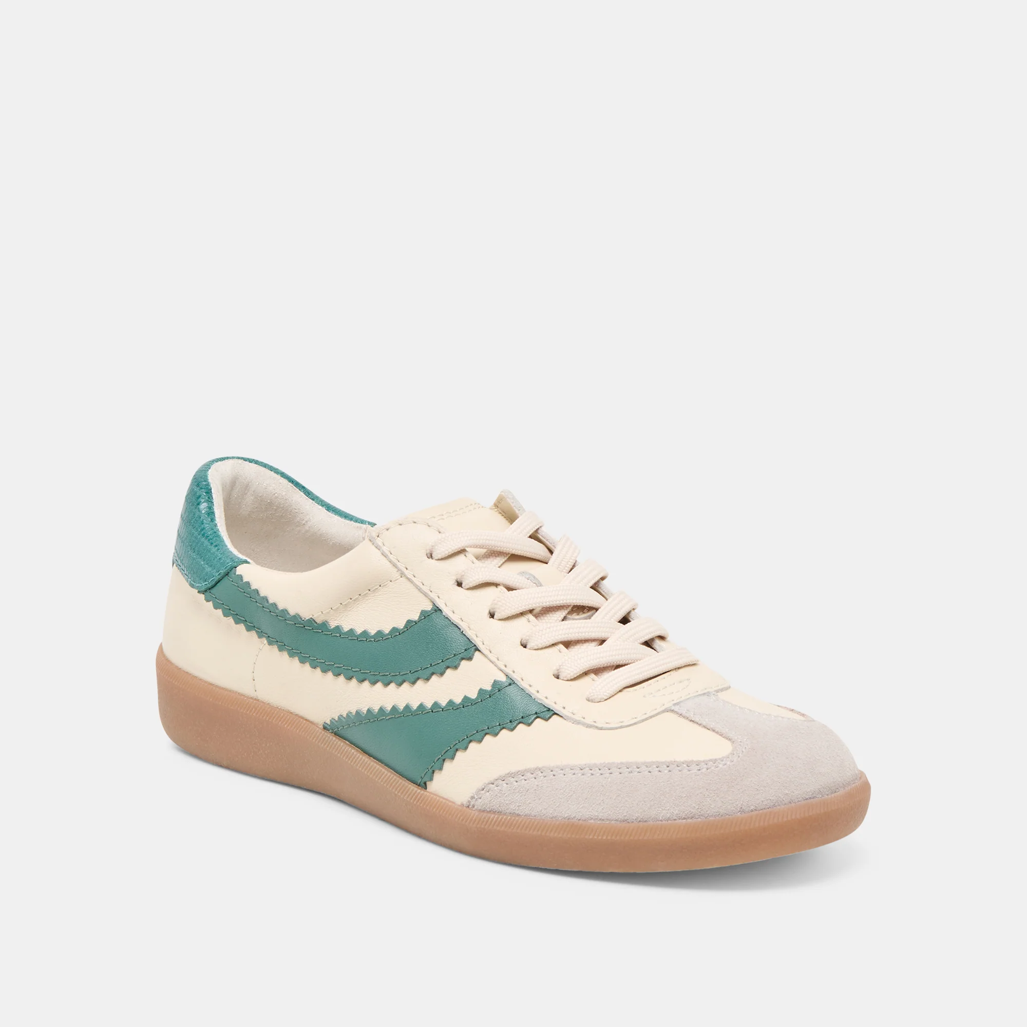MERIT SNEAKERS WHITE GREEN LEATHER - Image 3