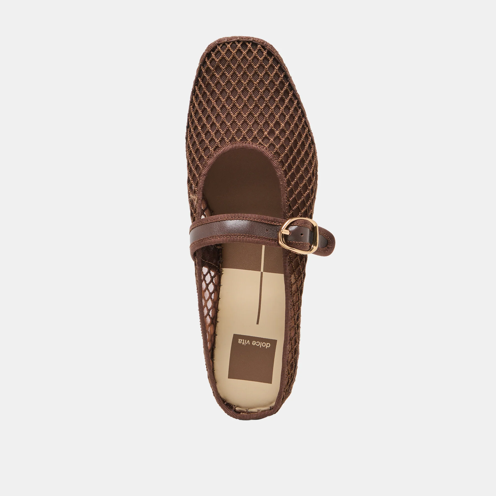 MILIE FLATS CHOCOLATE WOVEN MESH - Image 10