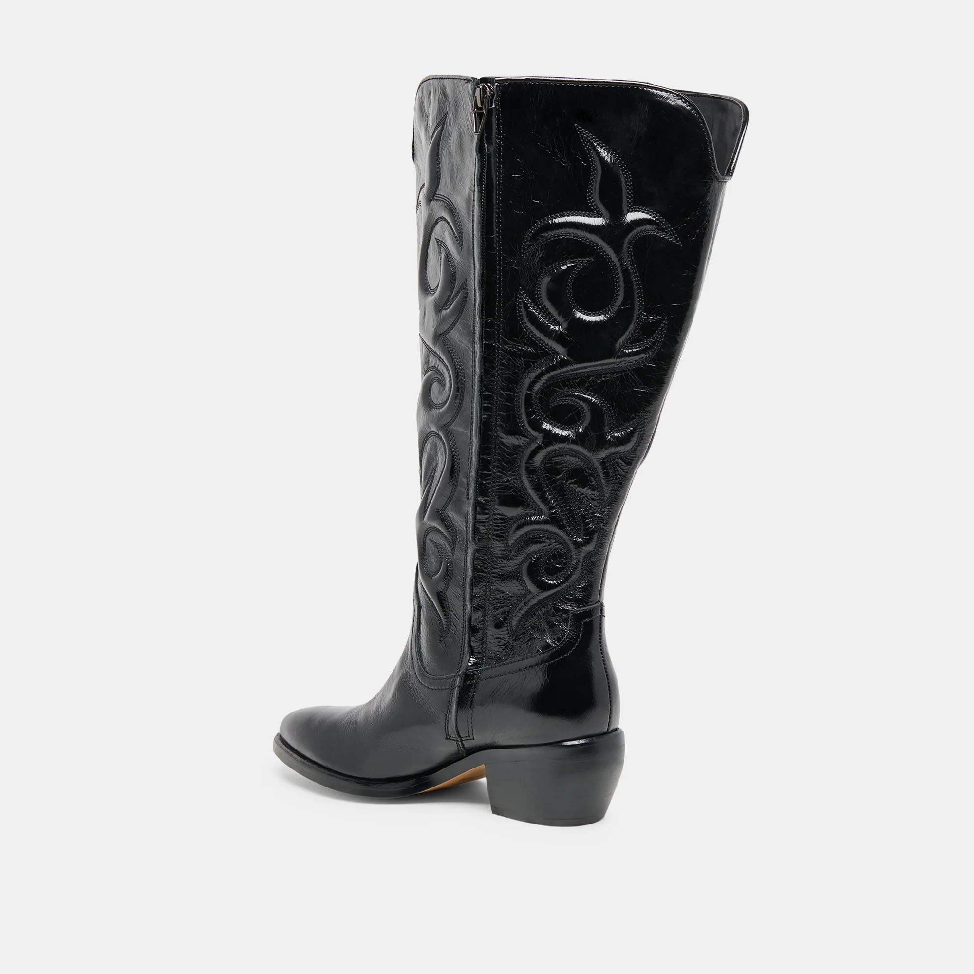 MIRLA EXTRA WIDE CALF BOOTS BLACK LEATHER - Image 8
