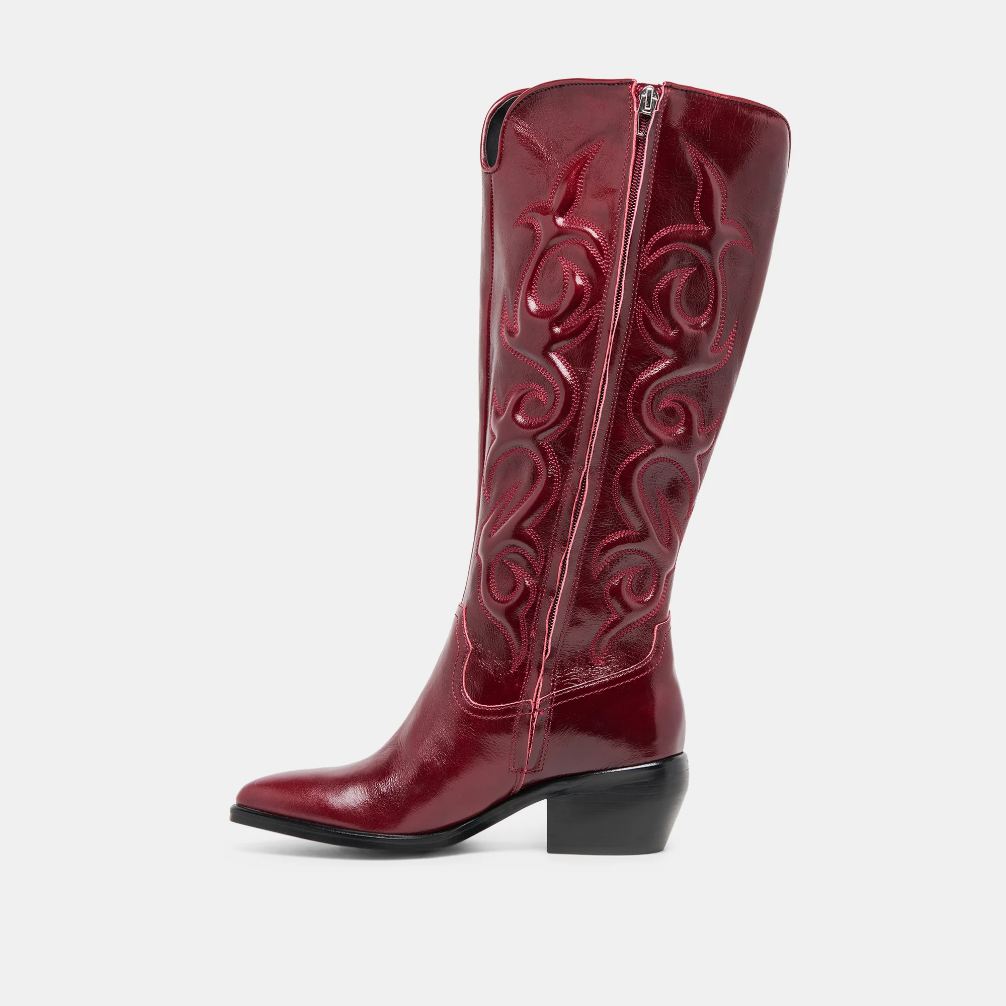 MIRLA WIDE CALF BOOTS OXBLOOD LEATHER - Image 7