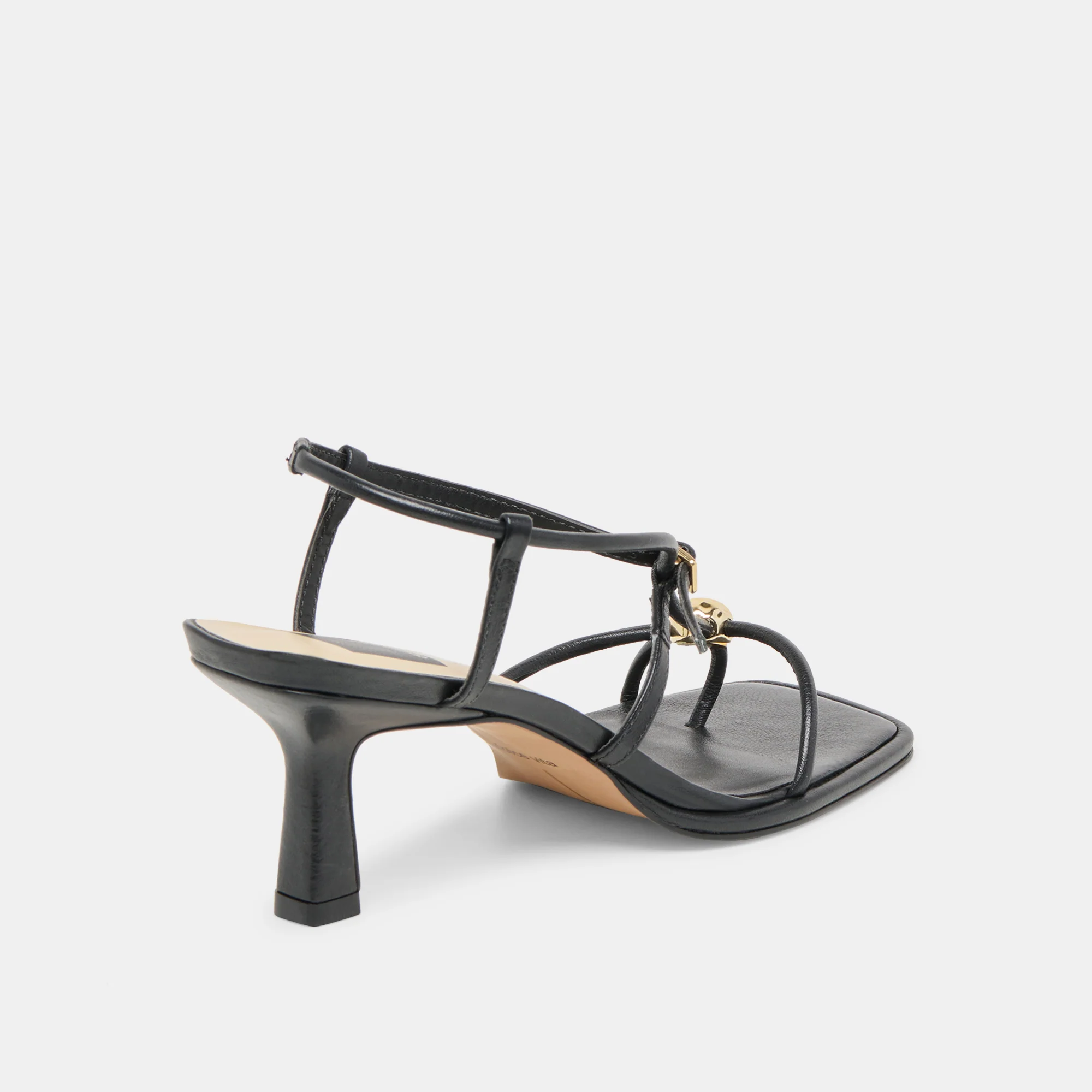 MYLEE WIDE HEELS BLACK LEATHER - Image 3