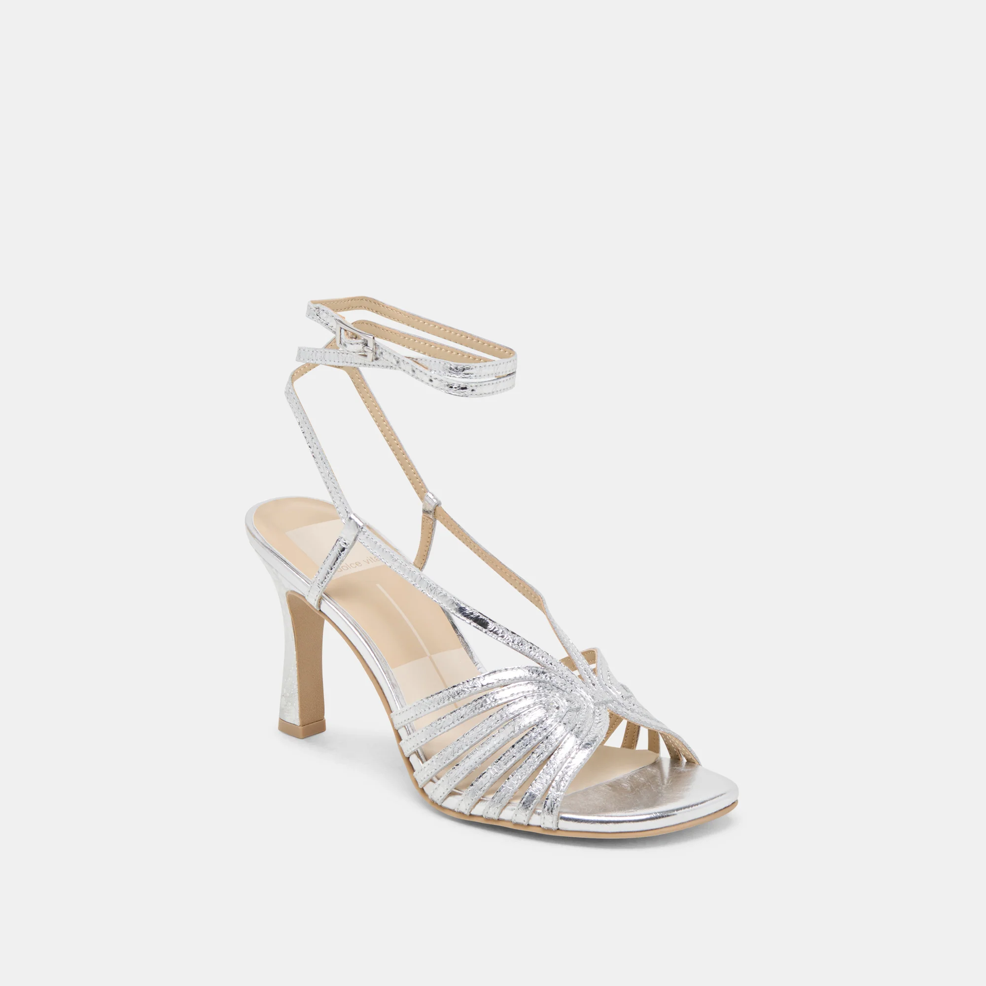 NIVANA HEELS SILVER DISTRESSED LEATHER - Image 3