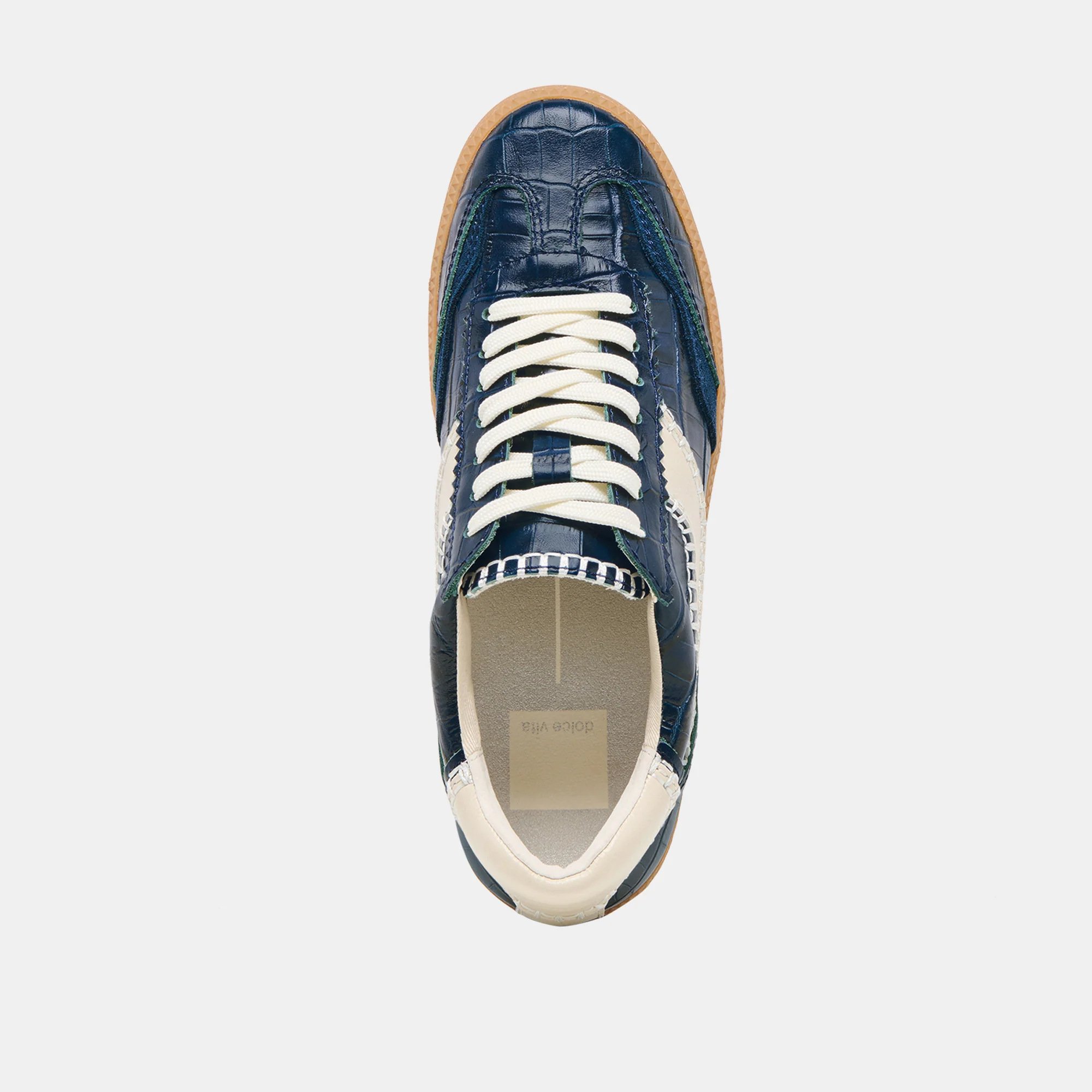 NOTICE STITCH SNEAKERS INK CROCO EMBOSSED LEATHER - Image 10