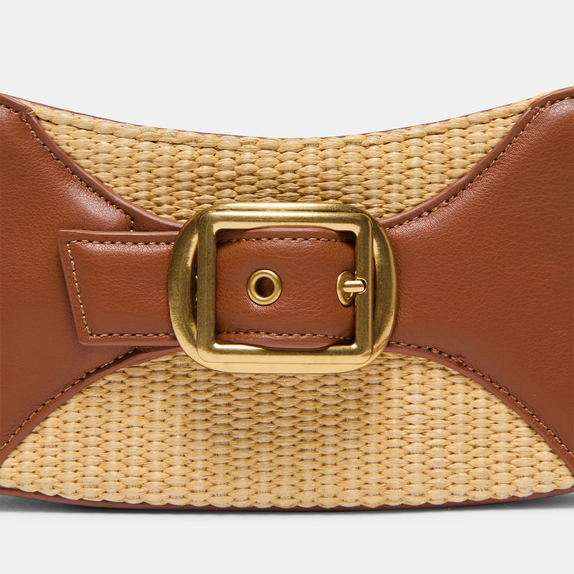 NUALA RAFFIA HANDBAG SADDLE STELLA - Image 5