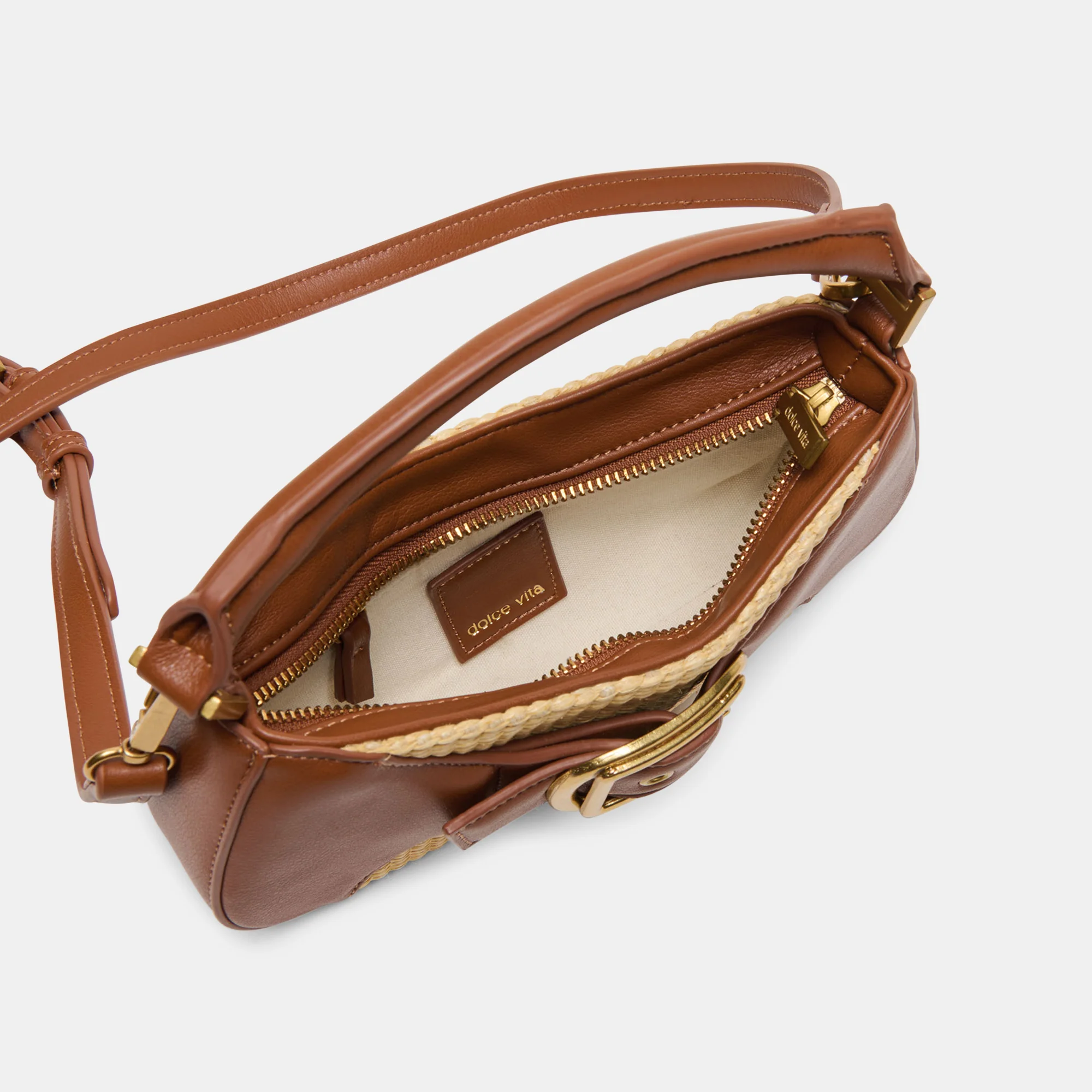NUALA RAFFIA HANDBAG SADDLE STELLA - Image 8