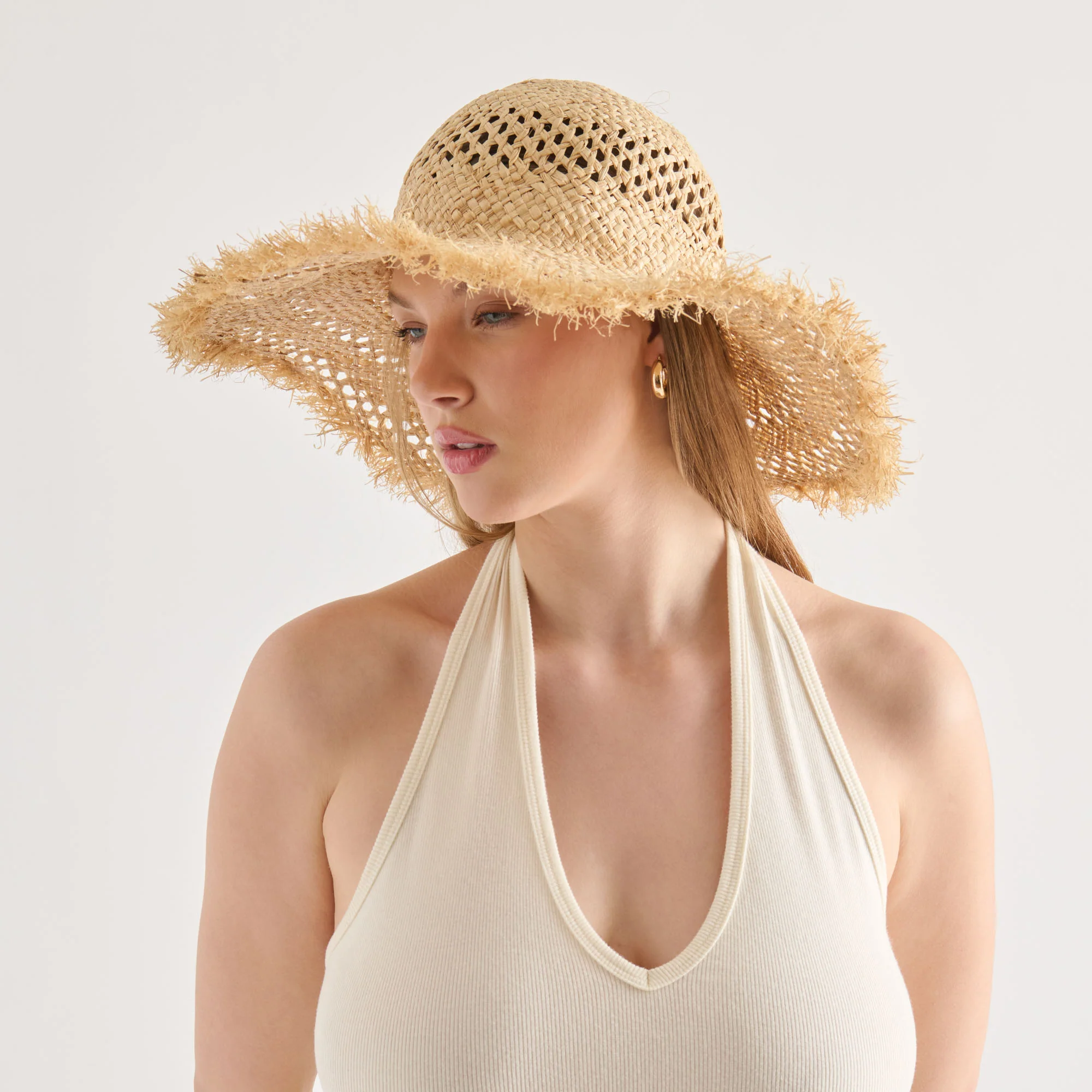 OPEN WEAVE SUNHAT TAN - Image 4