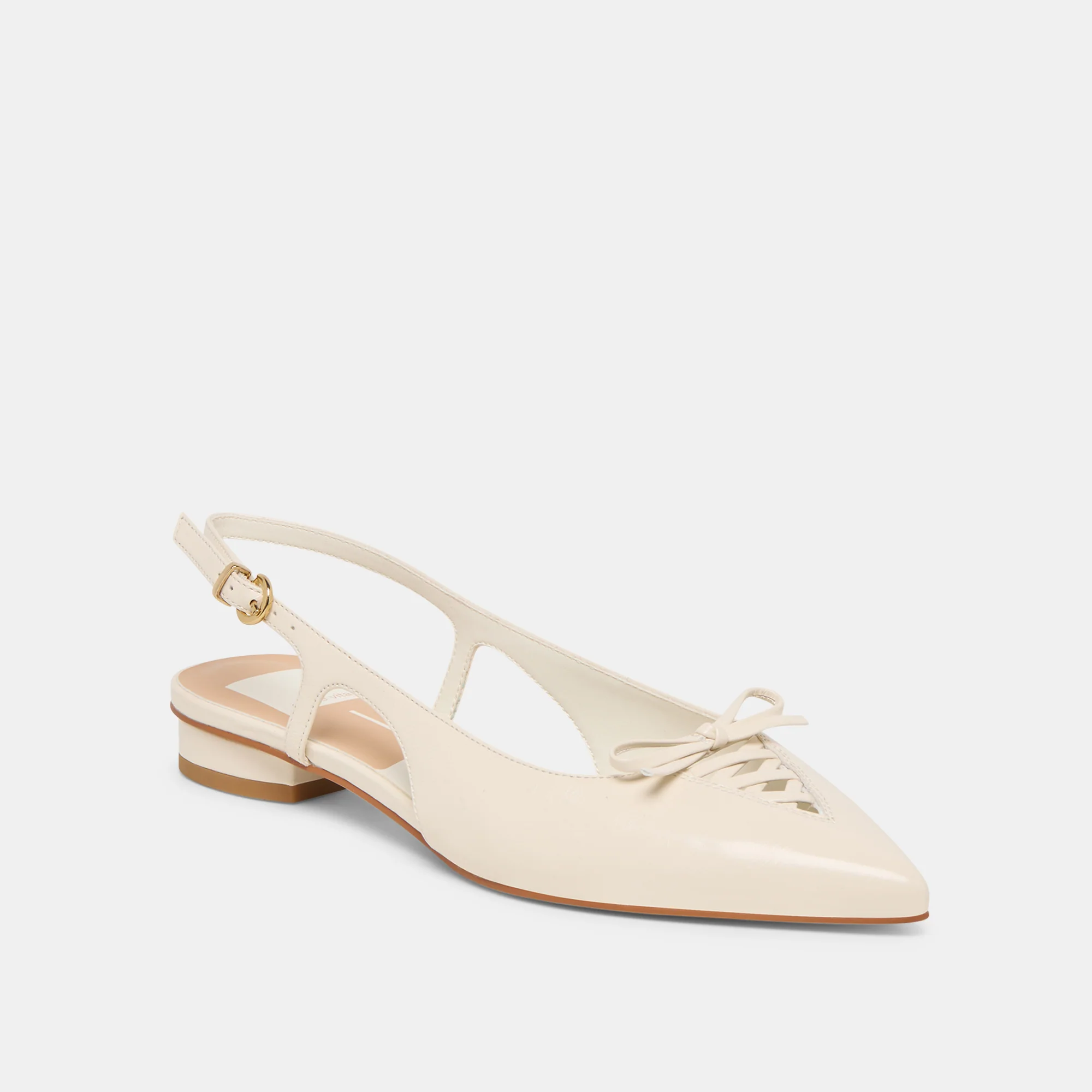 OWANA FLATS OFF WHITE LEATHER - Image 3