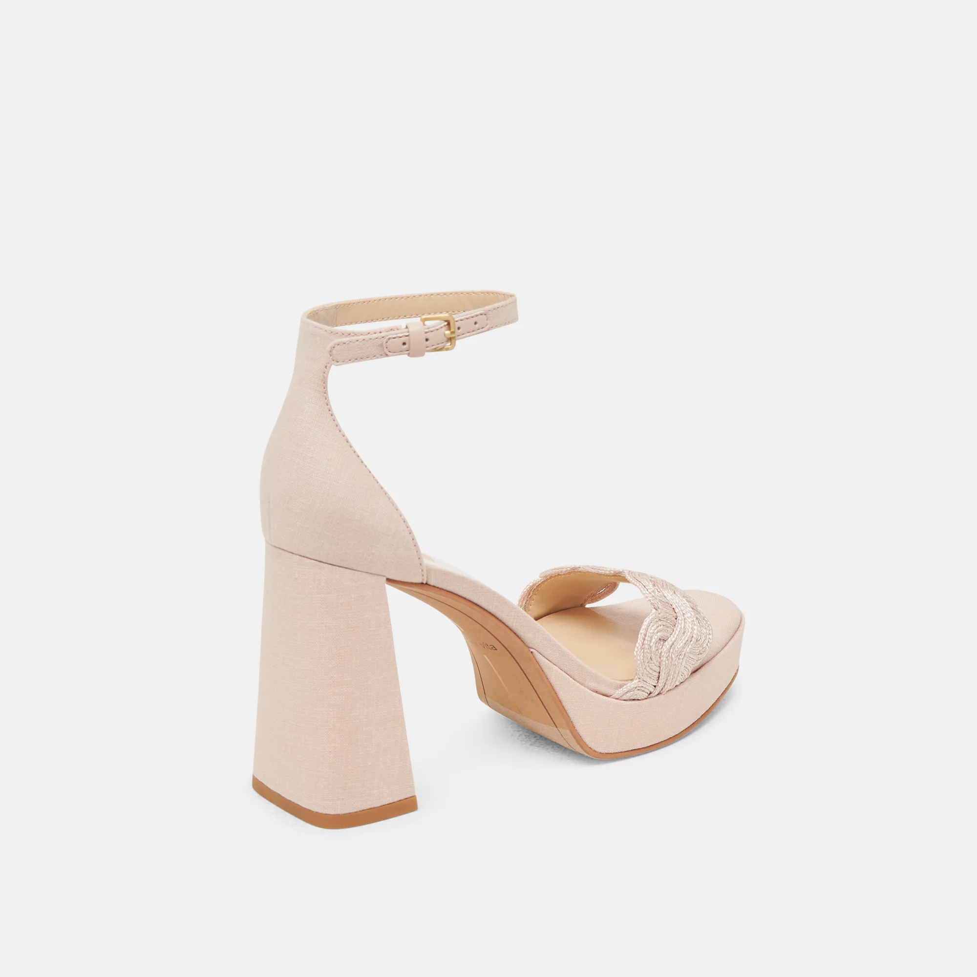 PELTIN HEELS LIGHT PINK WOVEN RAFFIA - Image 5