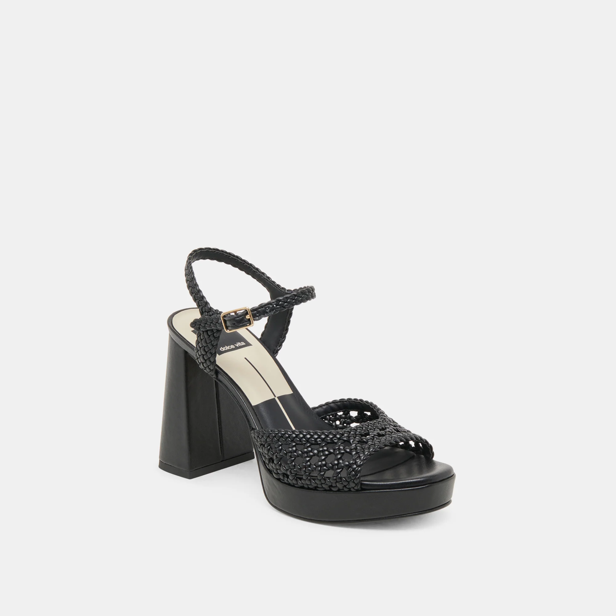 PEYTEN HEELS BLACK WOVEN STELLA - Image 2