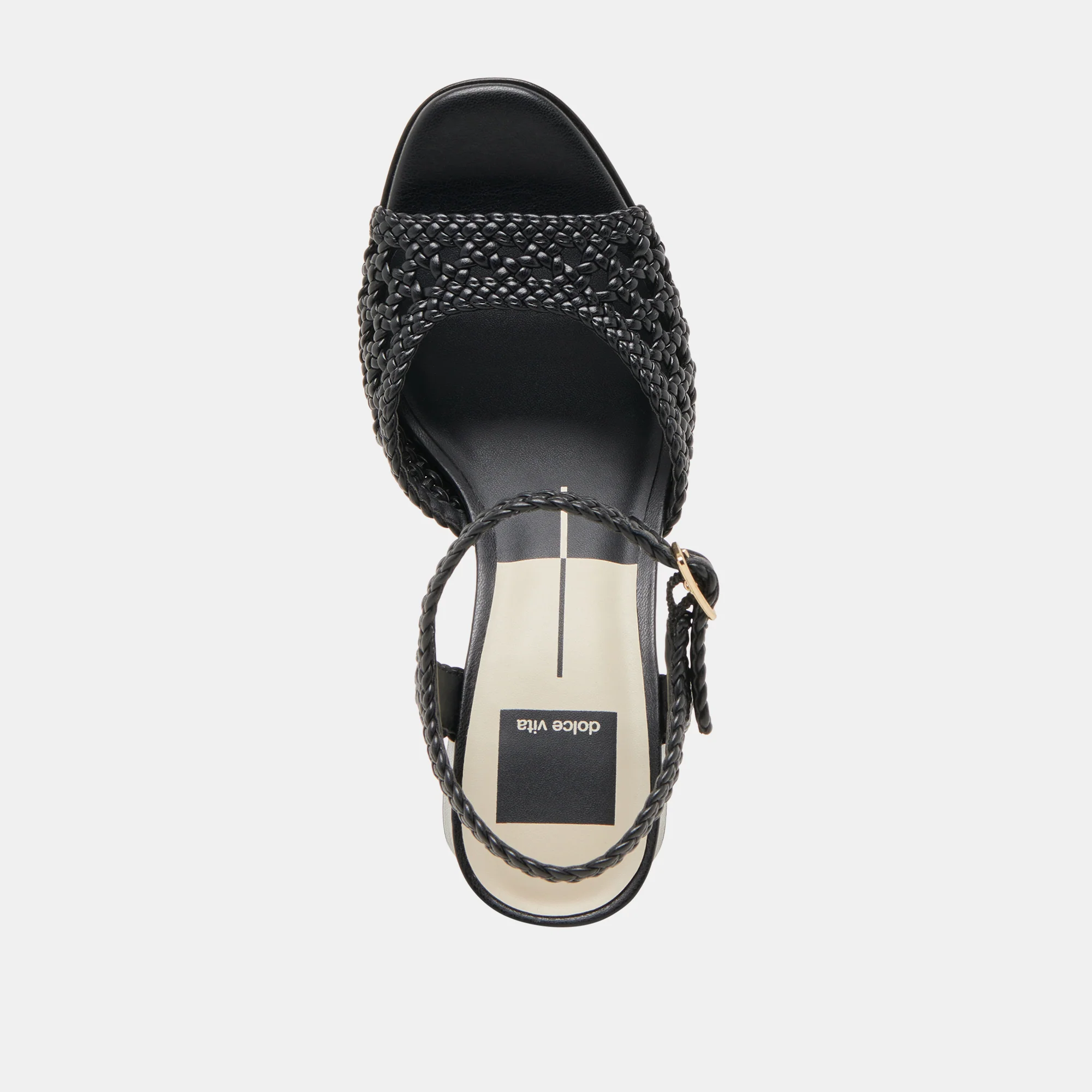 PEYTEN WIDE HEELS BLACK WOVEN STELLA - Image 8