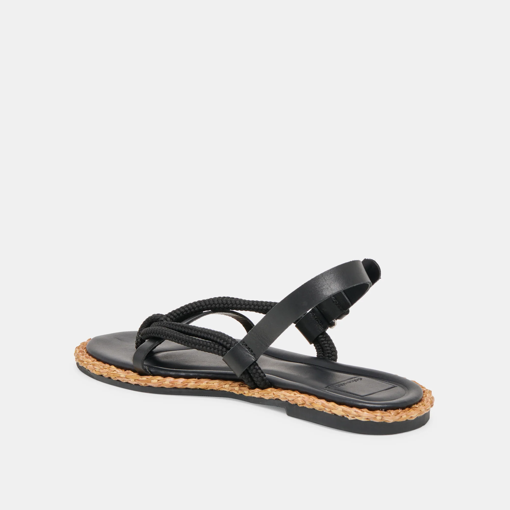 REED SANDALS BLACK LEATHER - Image 8