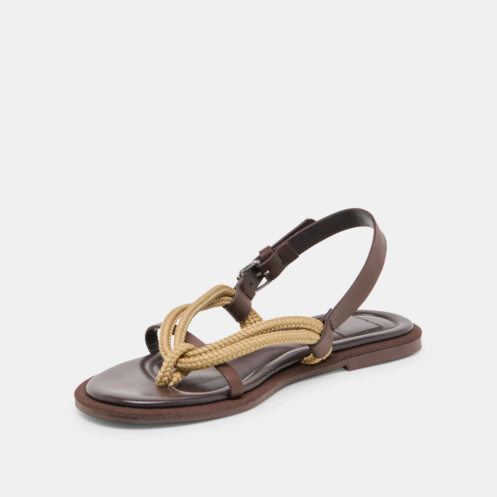 REED SANDALS DK BROWN LEATHER - Image 4