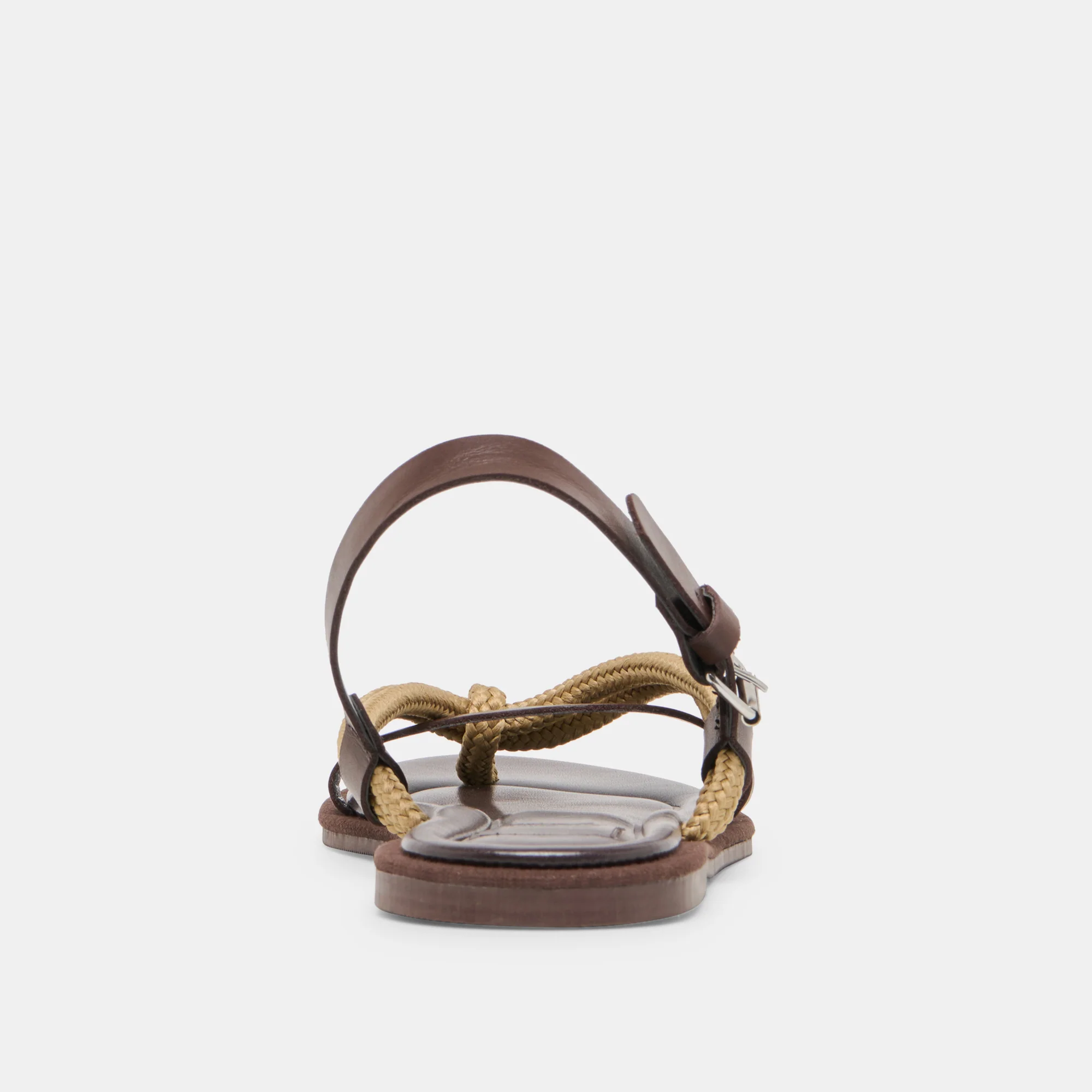 REED SANDALS DK BROWN LEATHER - Image 8