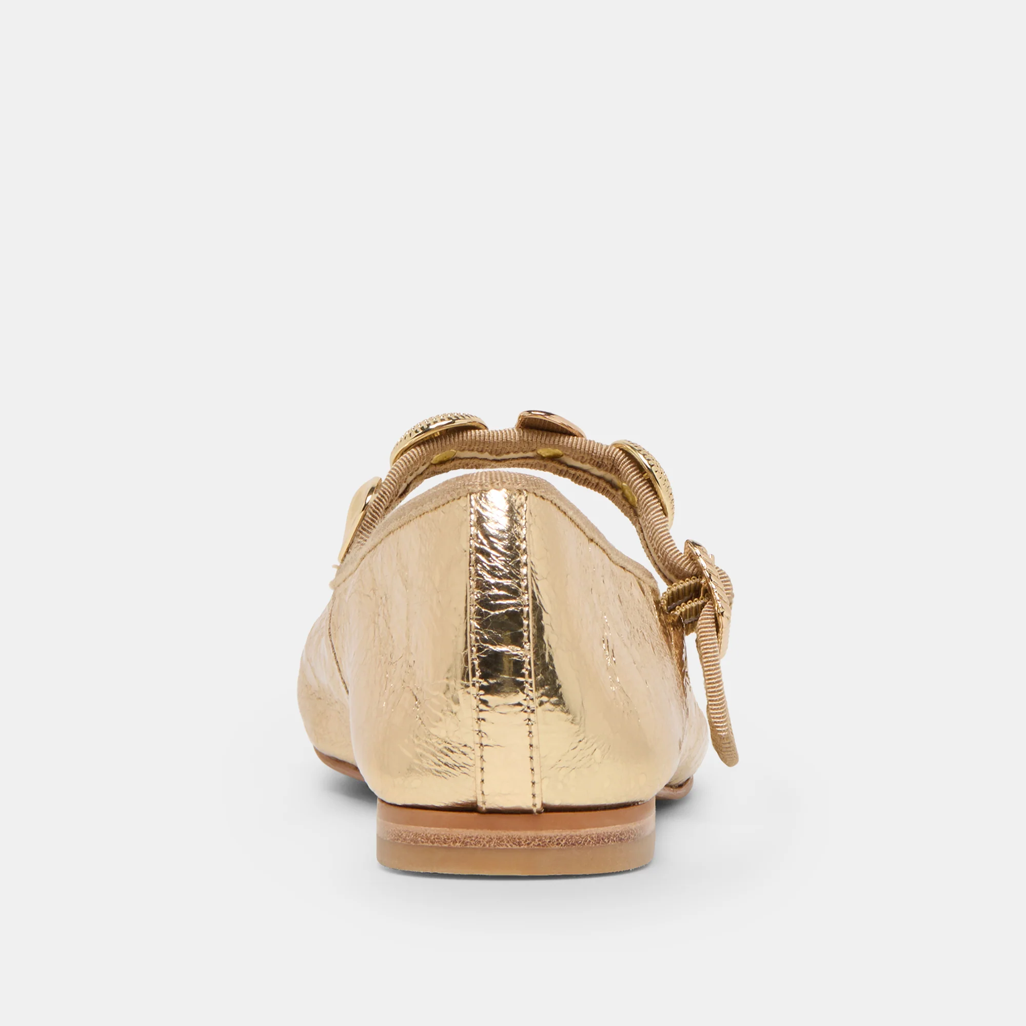 RELAN BALLET FLATS GOLD DISTRESSED LEATHER - Image 7
