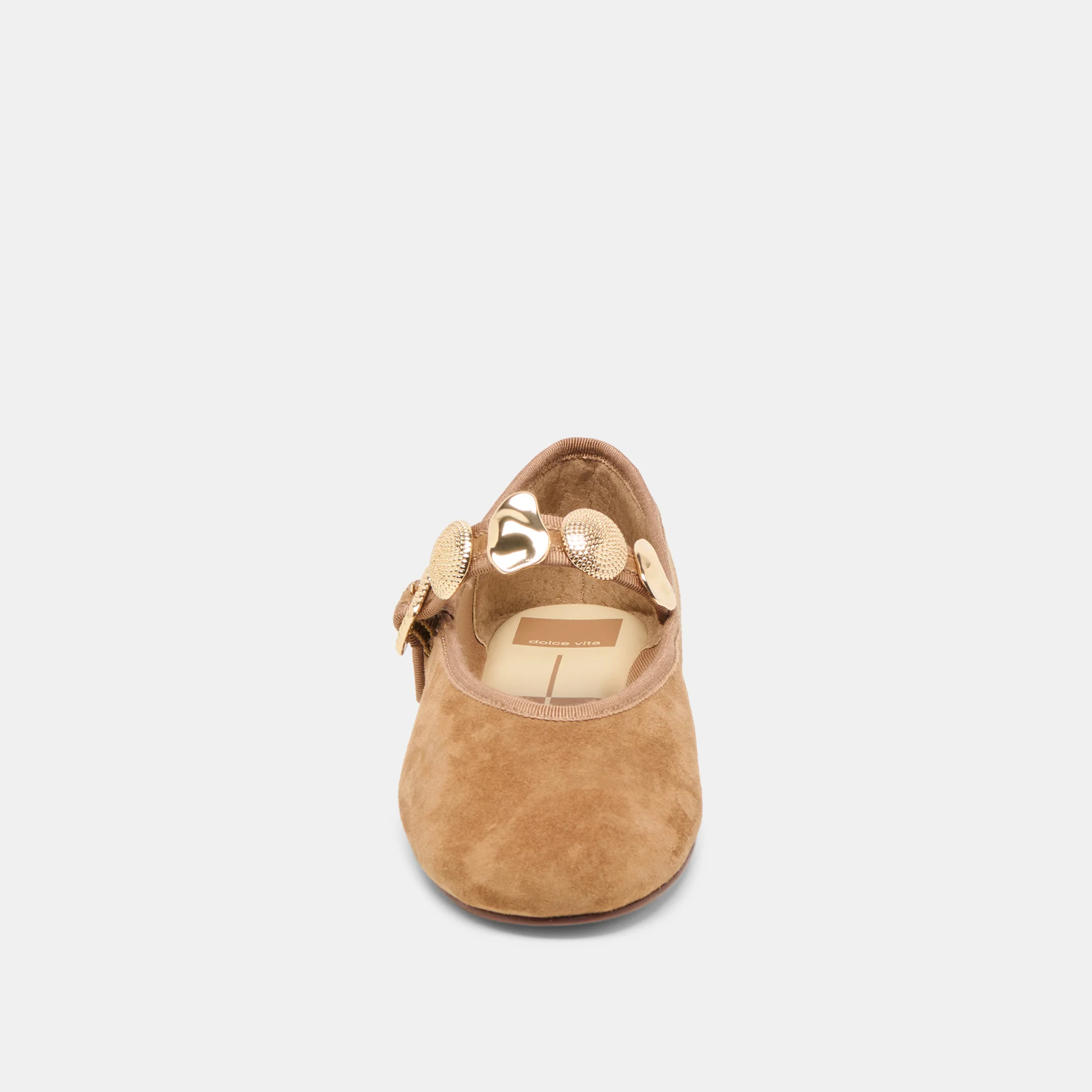 RELAN BALLET FLATS LT BROWN SUEDE - Image 8