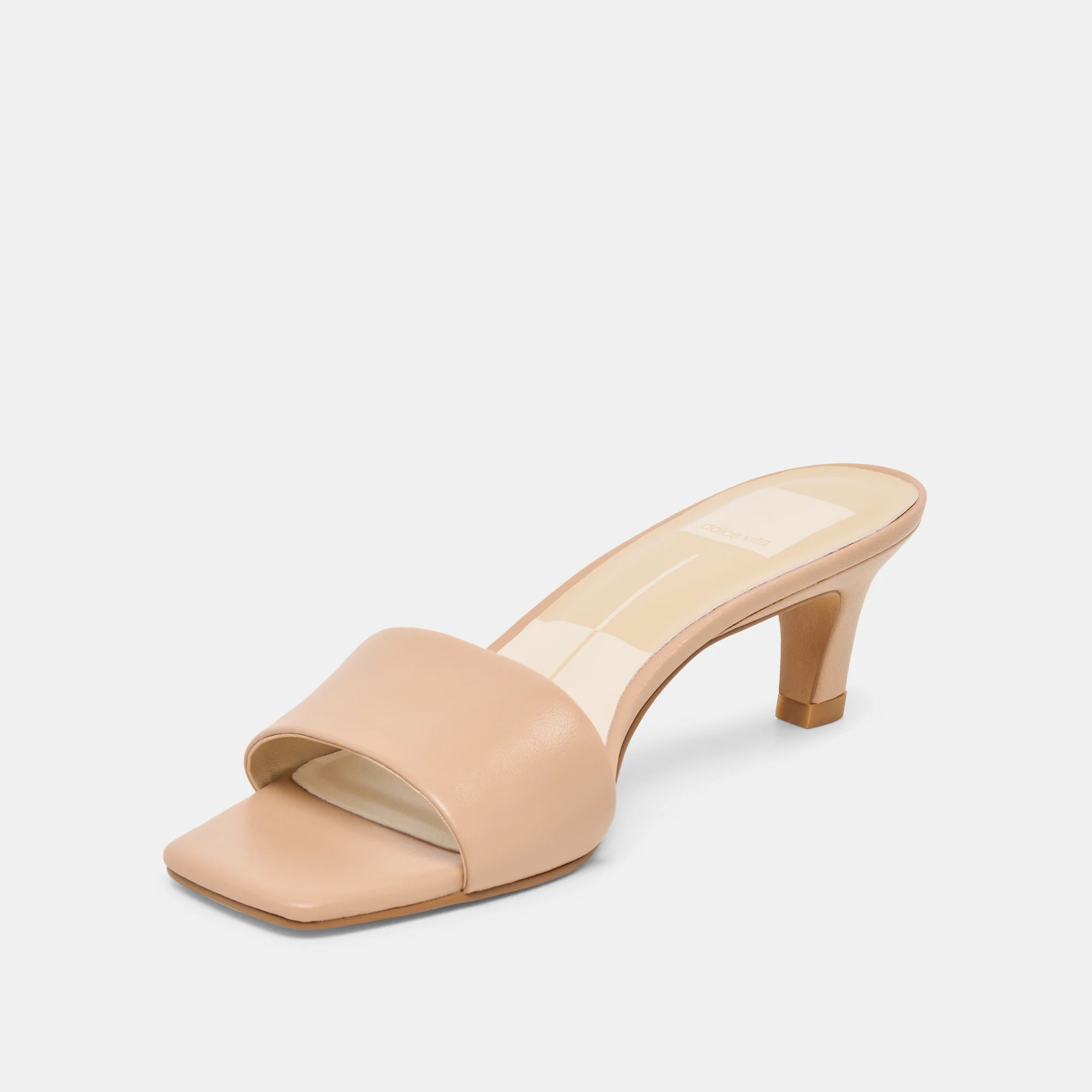 REXA WIDE HEELS LIGHT TAN LEATHER - Image 4