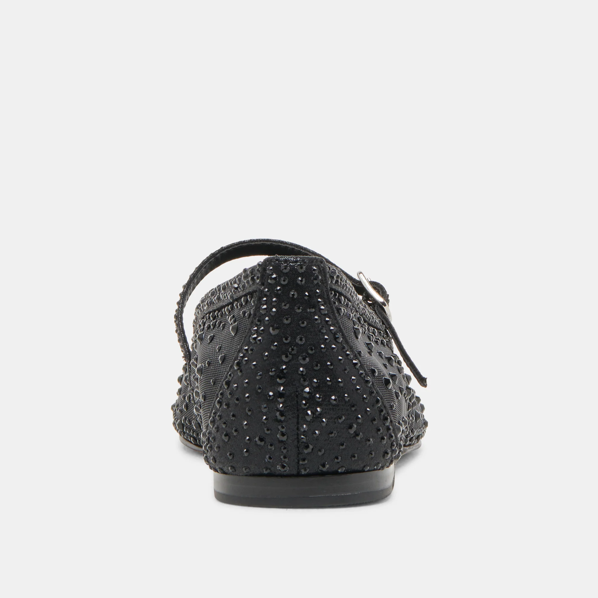 REYES CRYSTAL BALLET FLATS BLACK MESH - Image 8