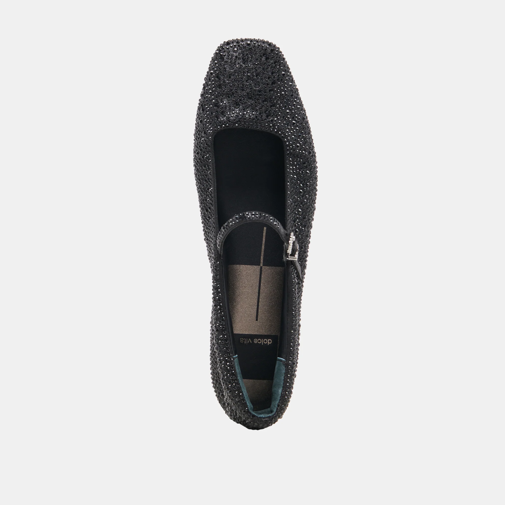 REYES CRYSTAL BALLET FLATS BLACK METALLIC CRYSTAL - Image 10