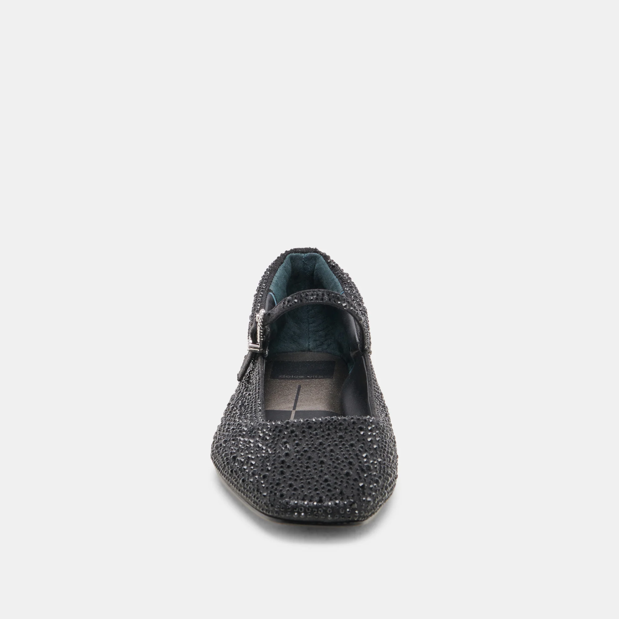 REYES CRYSTAL BALLET FLATS BLACK METALLIC CRYSTAL - Image 8