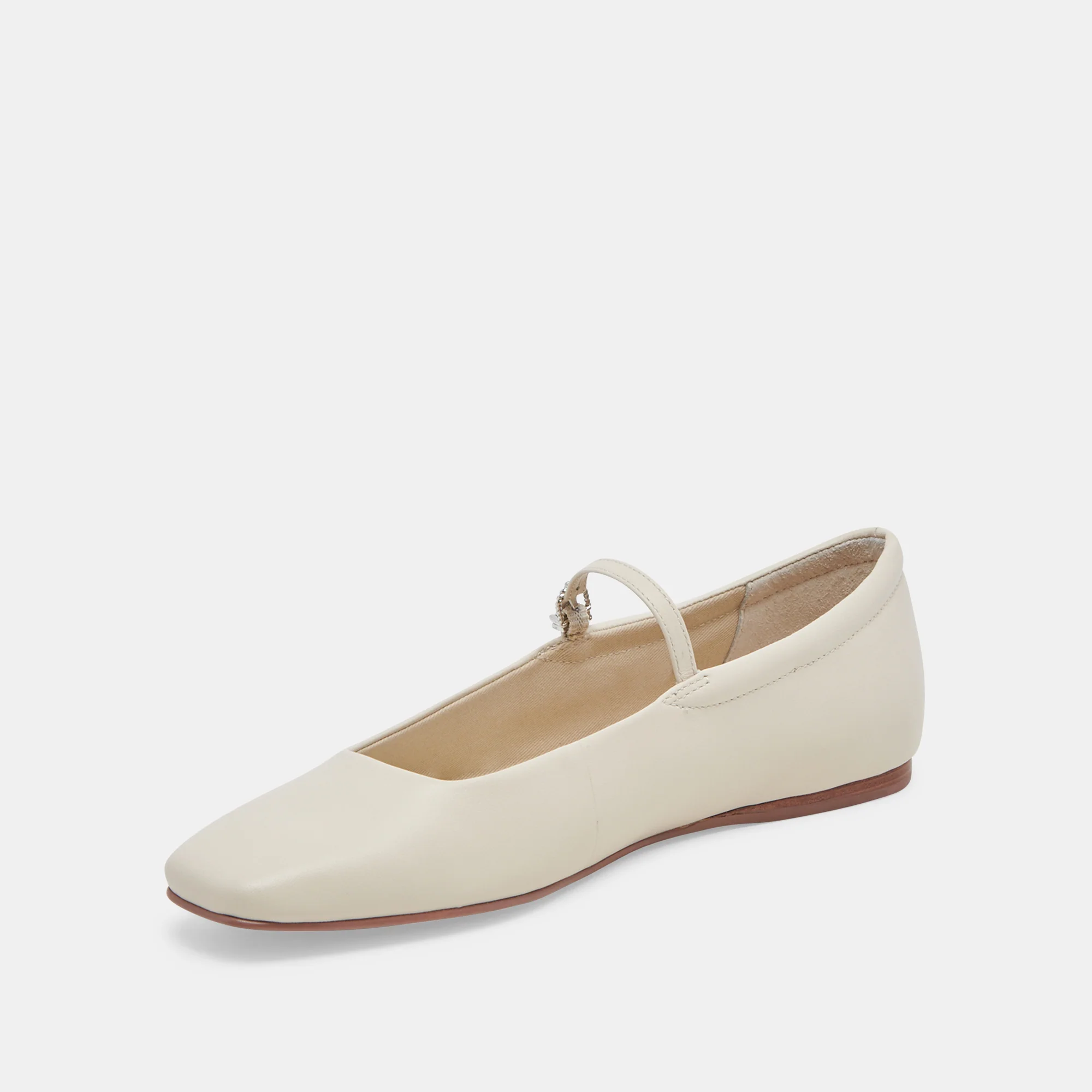 REYES BALLET FLATS IVORY LEATHER - Image 11