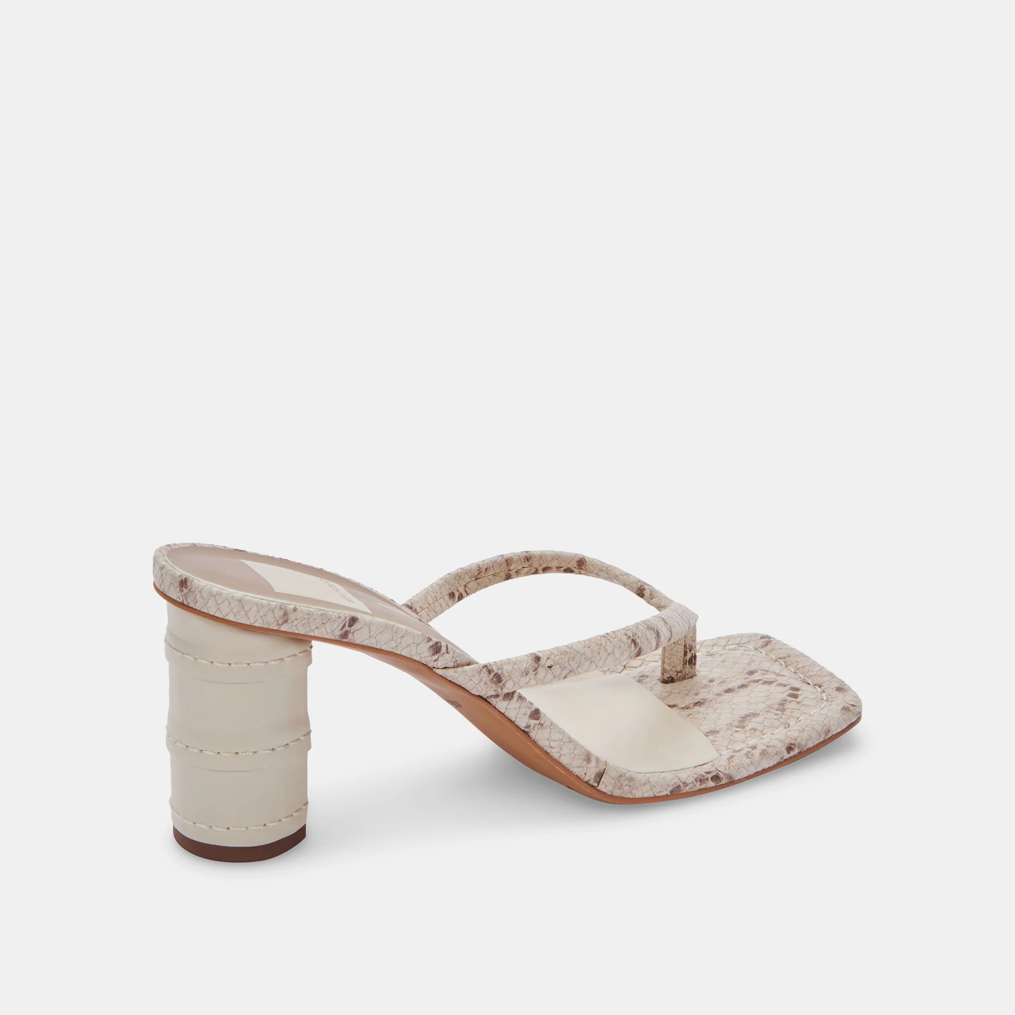 RHYE HEELS LT TAUPE EMBOSSED STELLA - Image 3