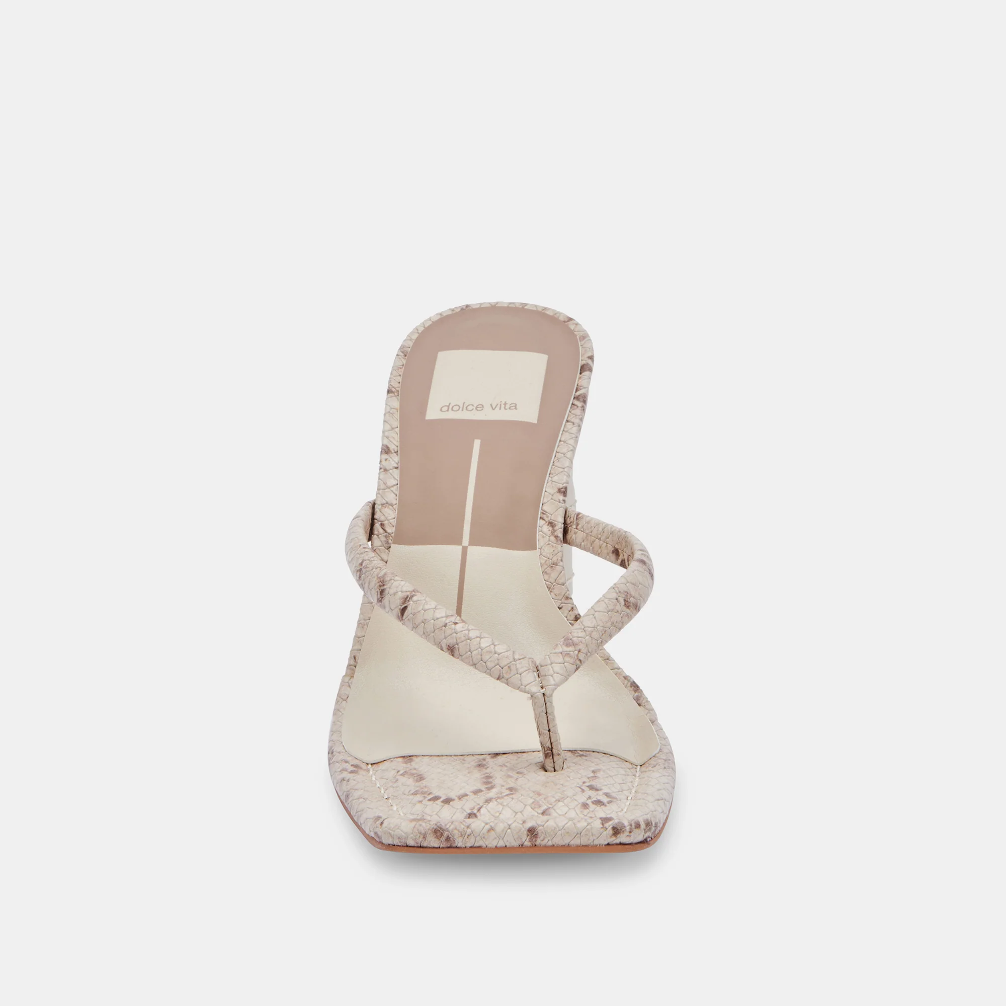 RHYE HEELS LT TAUPE EMBOSSED STELLA - Image 6