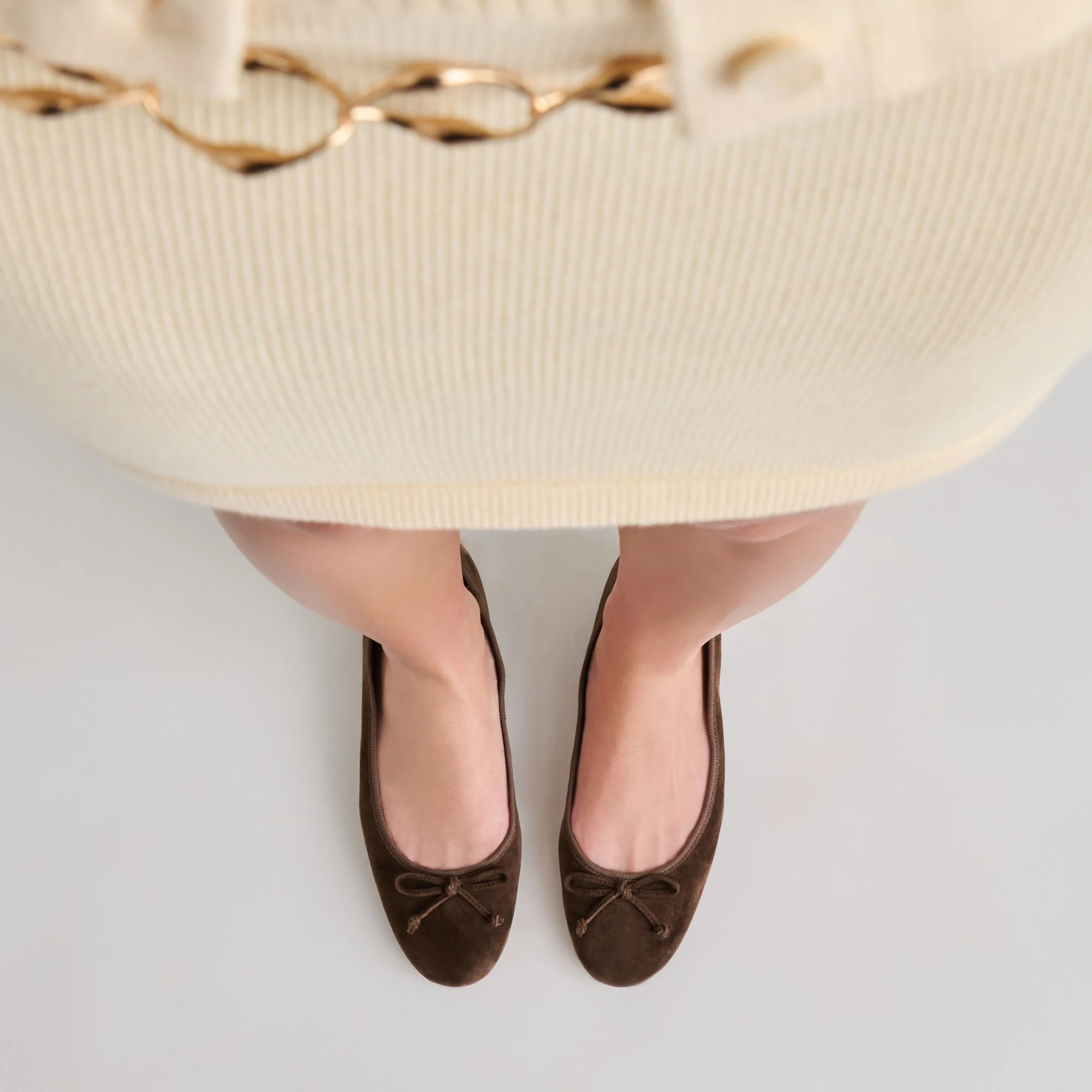 RITLA BALLET FLATS DK BROWN SUEDE - Image 4