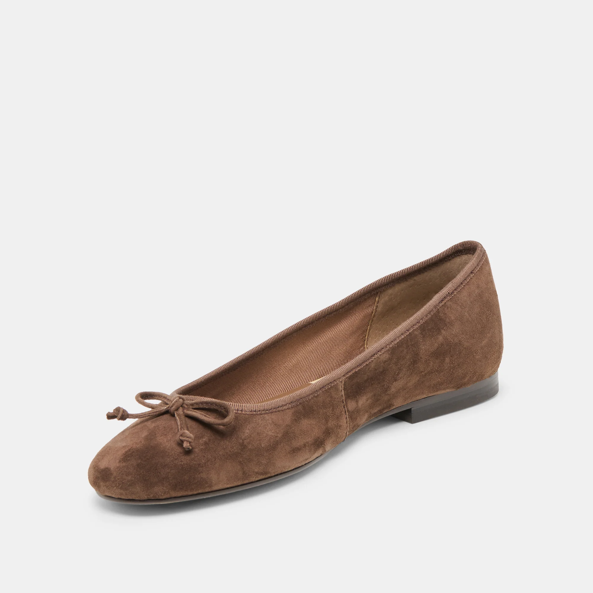 RITLA WIDE BALLET FLATS DK BROWN SUEDE - Image 4