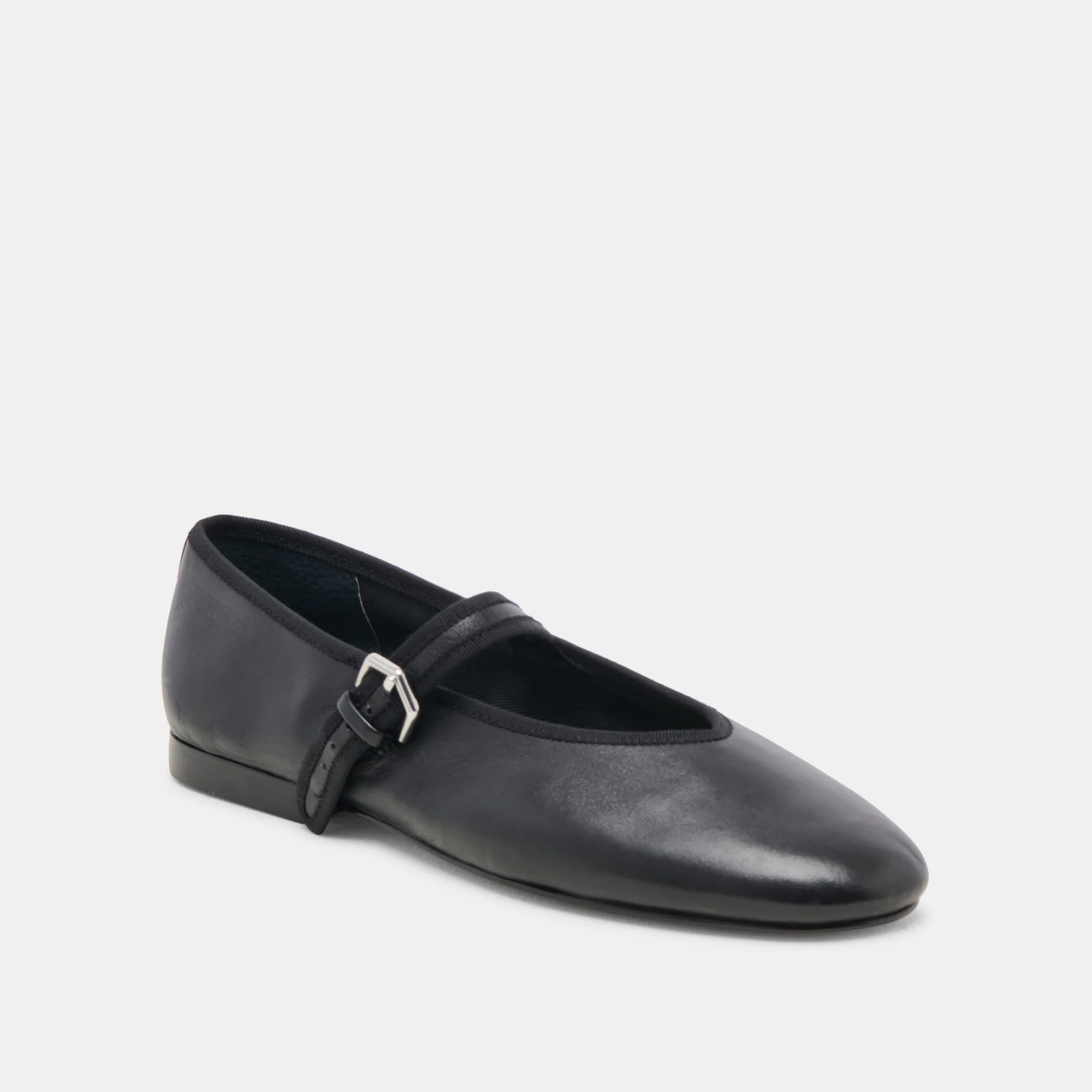 ROSLYN BALLET FLATS BLACK LEATHER - Image 3