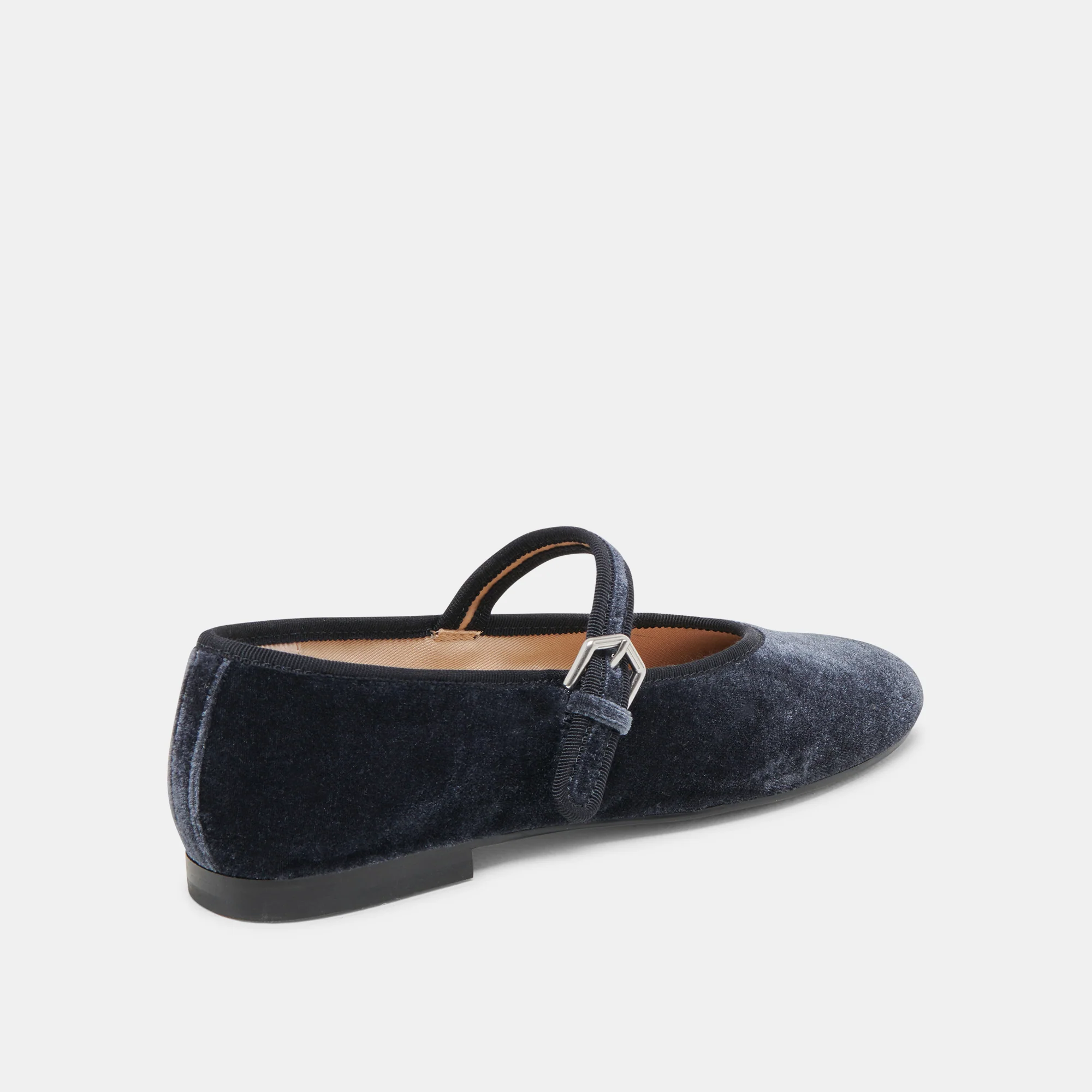ROSLYN BALLET FLATS DUSTY BLUE VELVET - Image 3