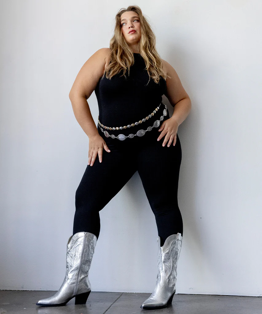 RYLAND EXTRA WIDE CALF BOOTS SILVER DISTRESSED LEATHER - Image 13