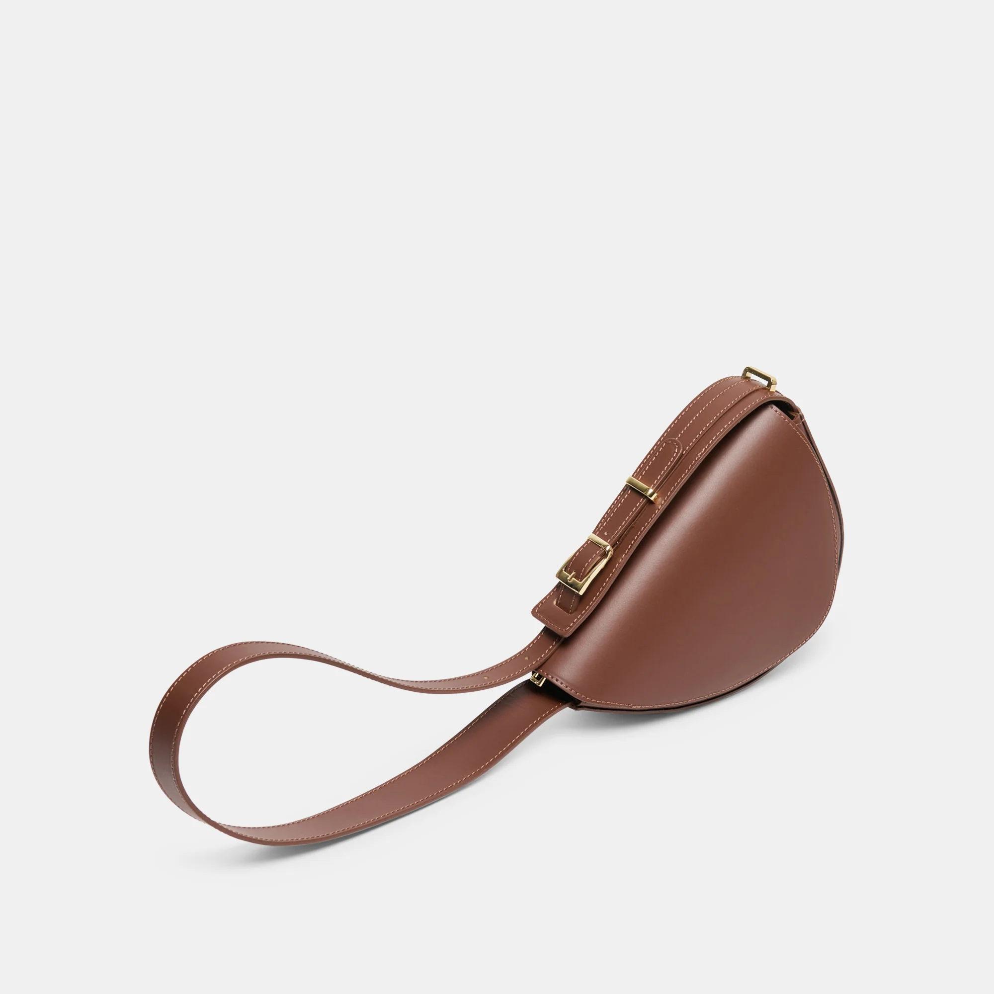 SABINE SHOULDER BAG BROWN LEATHER - Image 3