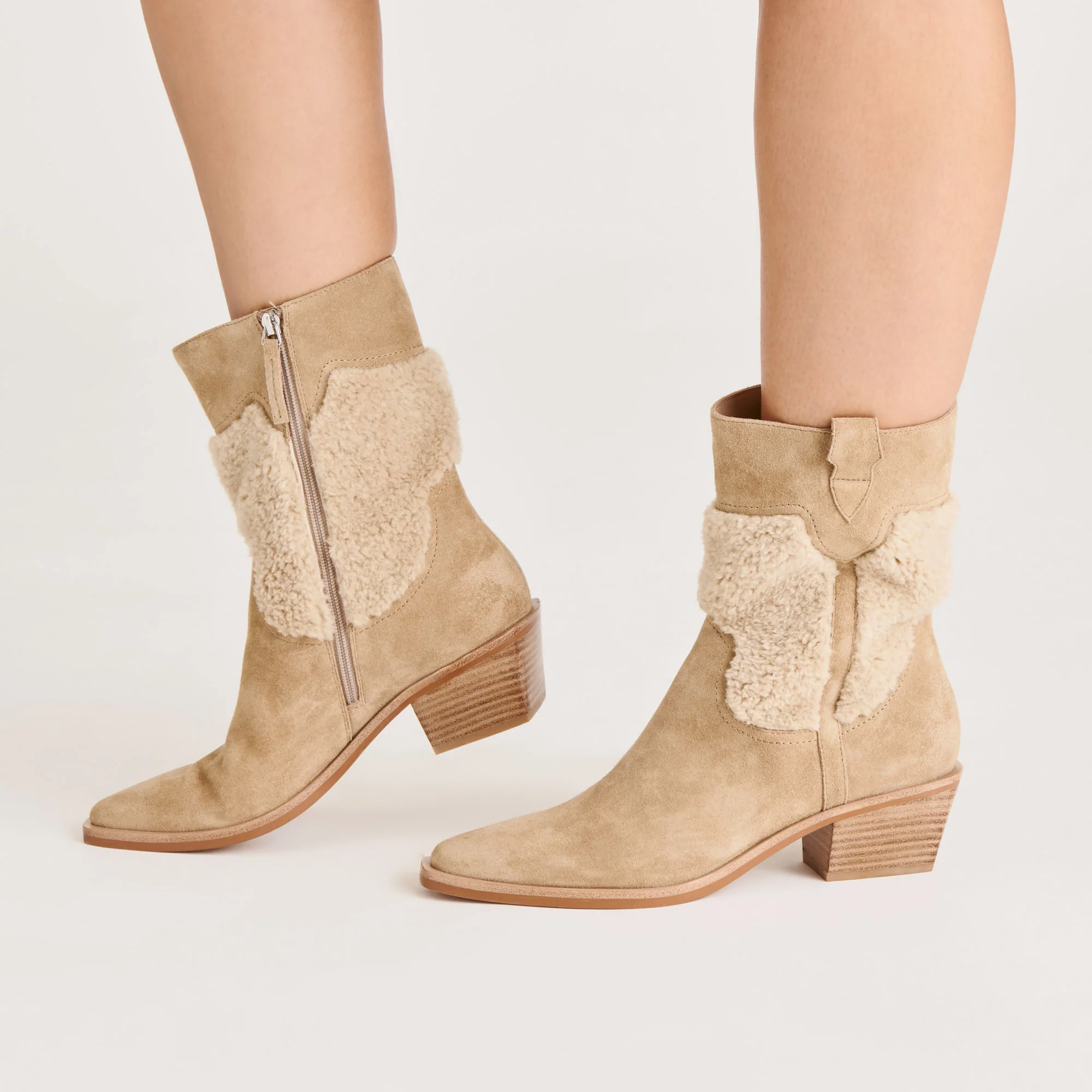 SALIL PLUSH BOOTS DK TAUPE SUEDE - Image 4