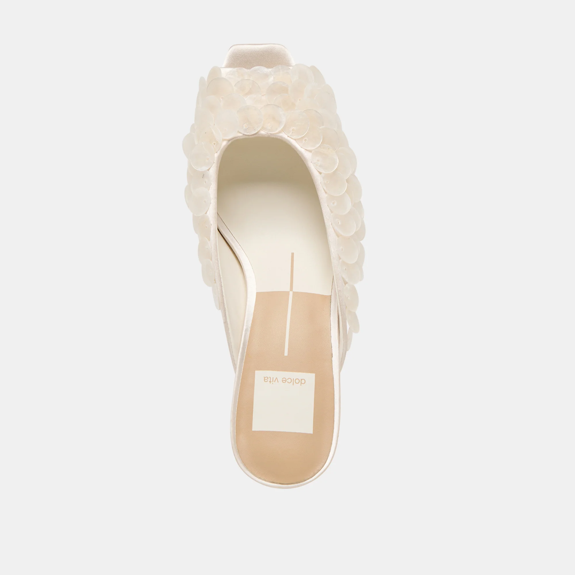SAMARY CONFETTI HEELS OFF WHITE SATIN - Image 10
