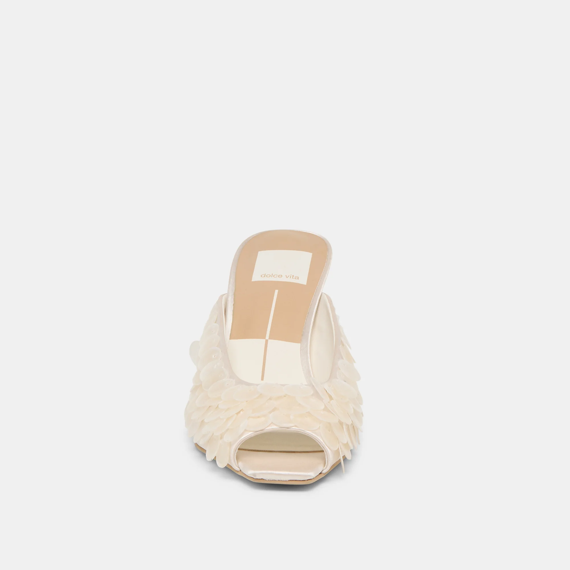 SAMARY CONFETTI HEELS OFF WHITE SATIN - Image 8