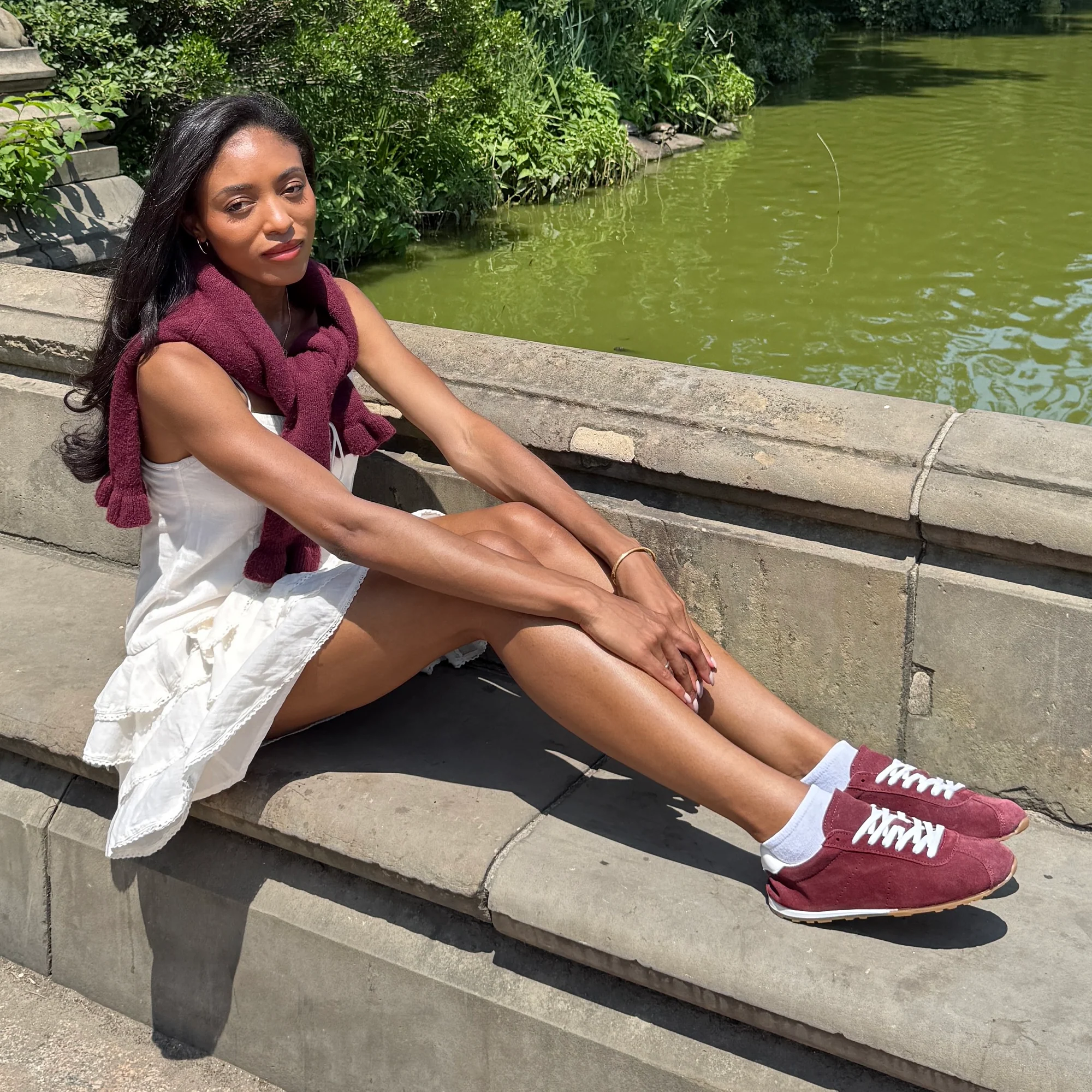 SERINA SNEAKERS BURGUNDY SUEDE - Image 2