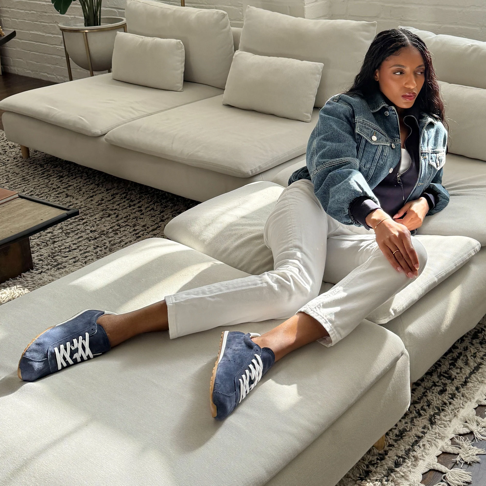 SERINA SNEAKERS NAVY SUEDE - Image 4