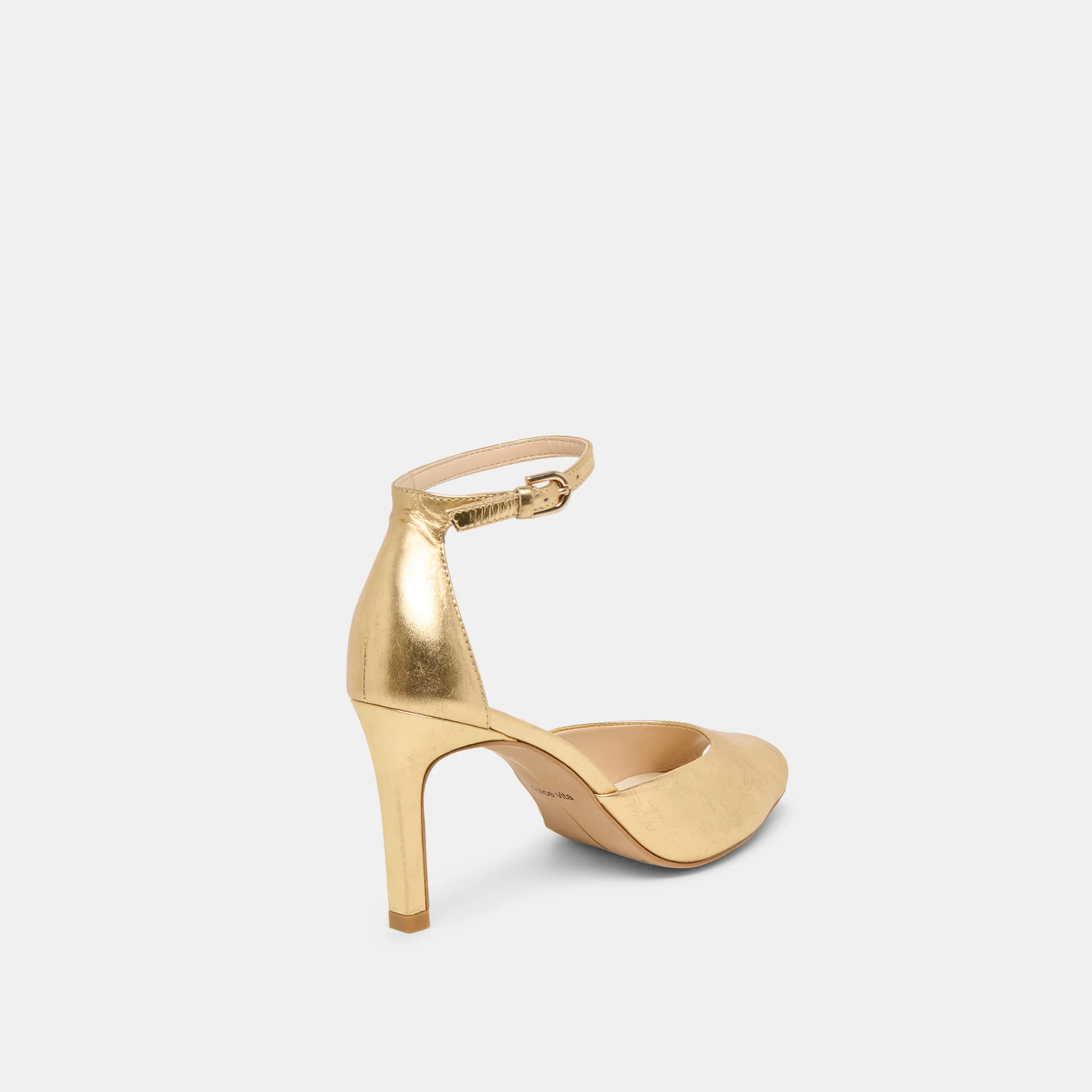 SERLO HEELS GOLD CRINKLE PATENT - Image 4