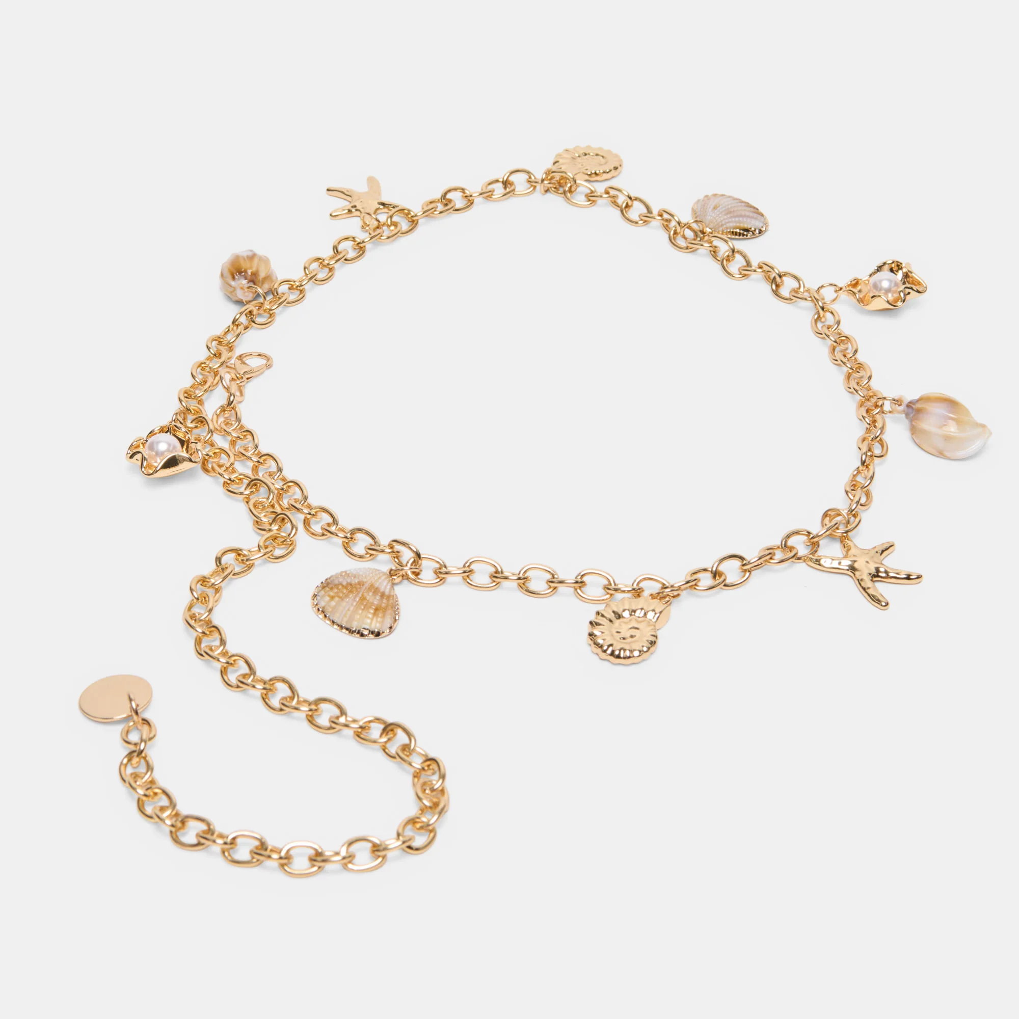 SHELL CHAIN LINK BELT GOLD - Image 5