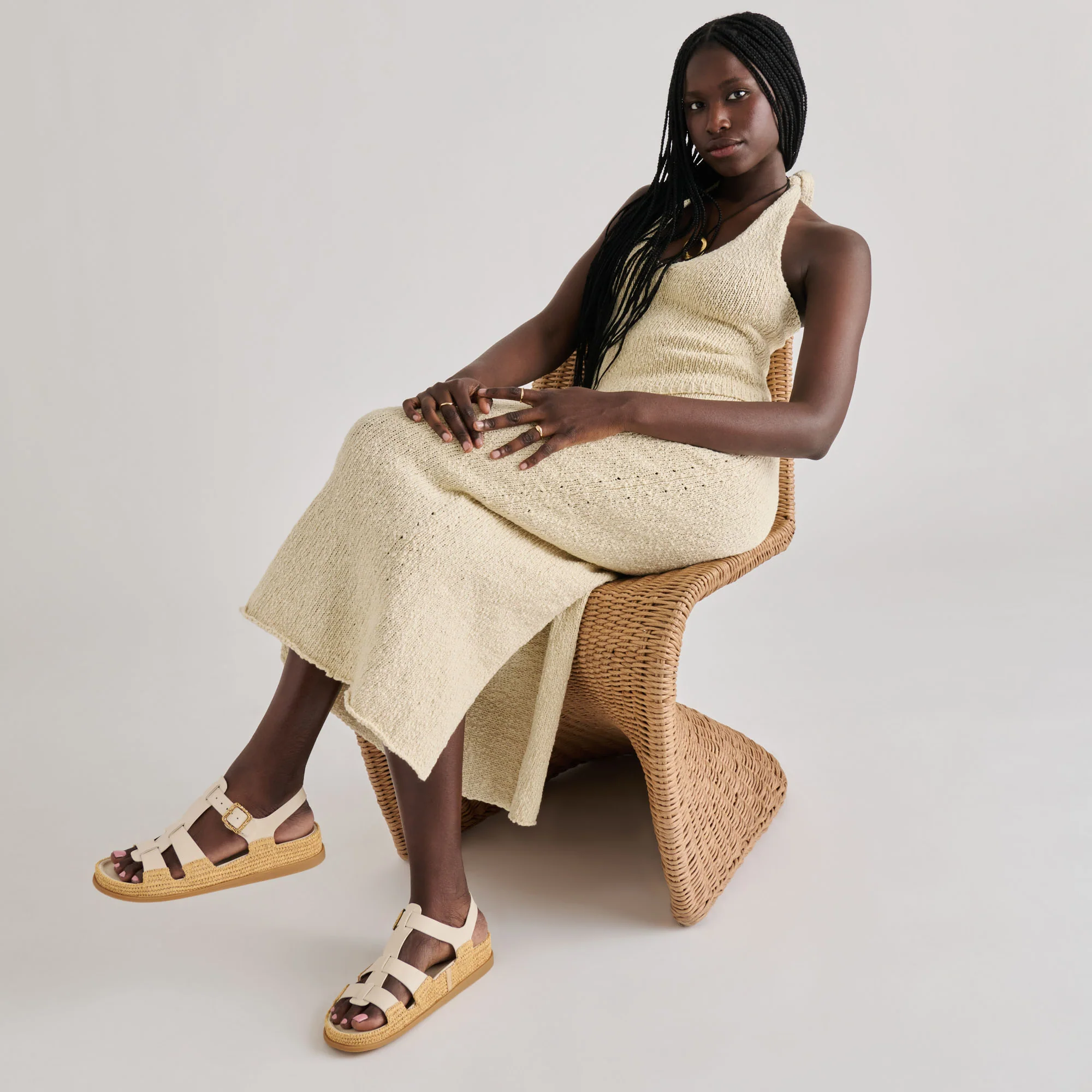 SHENNA SANDALS BONE LEATHER - Image 4