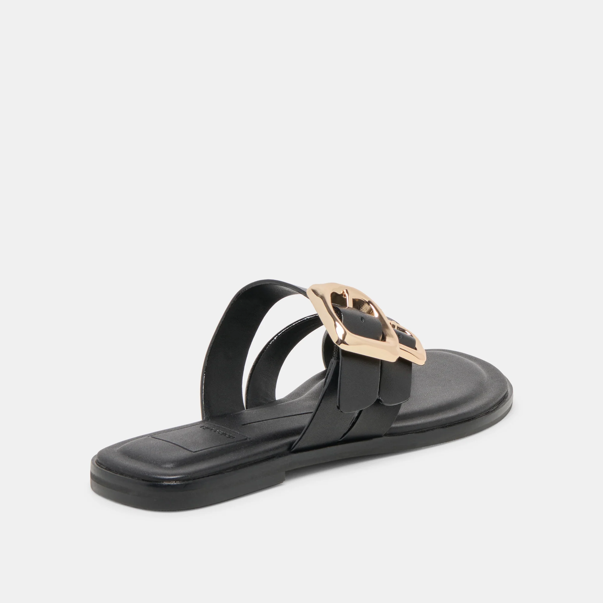 SHORE SANDALS BLACK LEATHER - Image 3