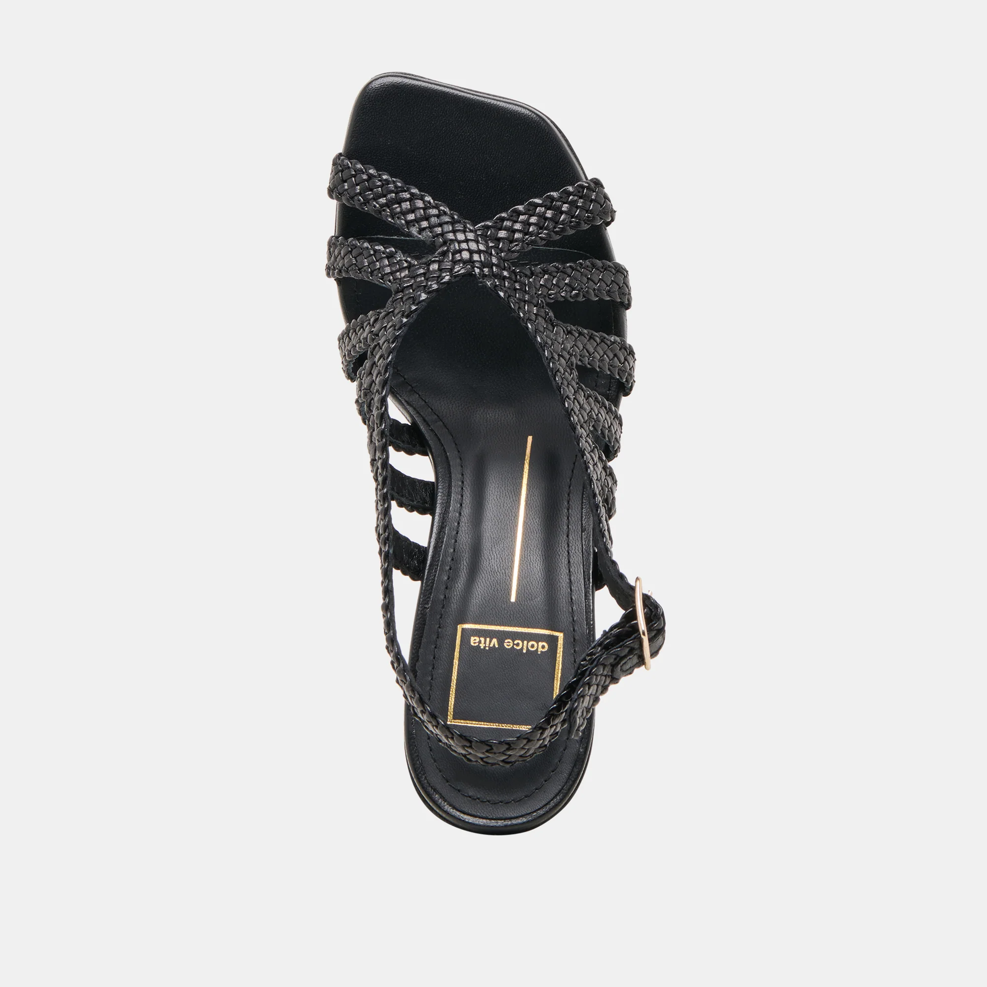 SICILY HEELS BLACK WOVEN LEATHER - Image 8