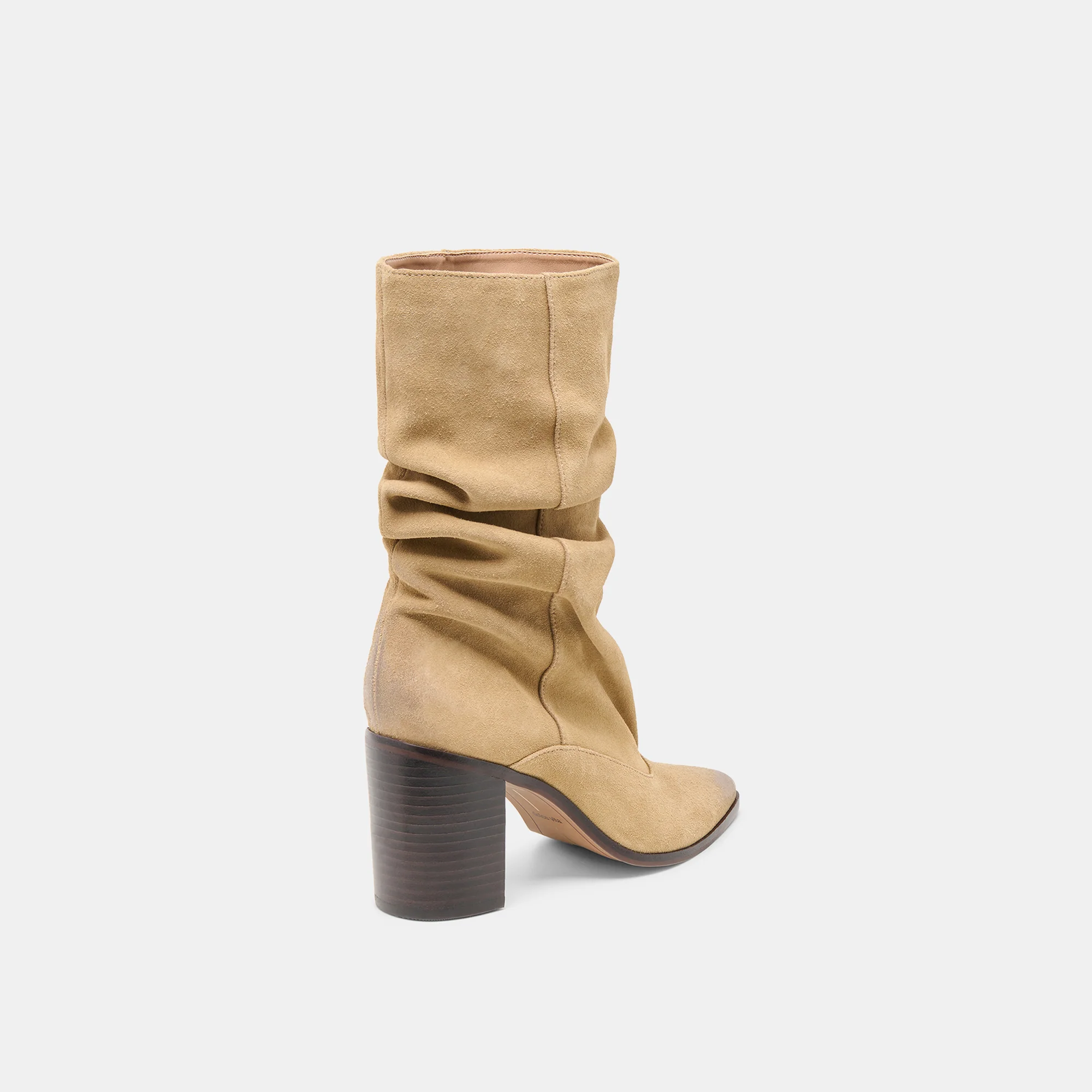TALINA WIDE CALF BOOTS DK TAUPE SUEDE - Image 5