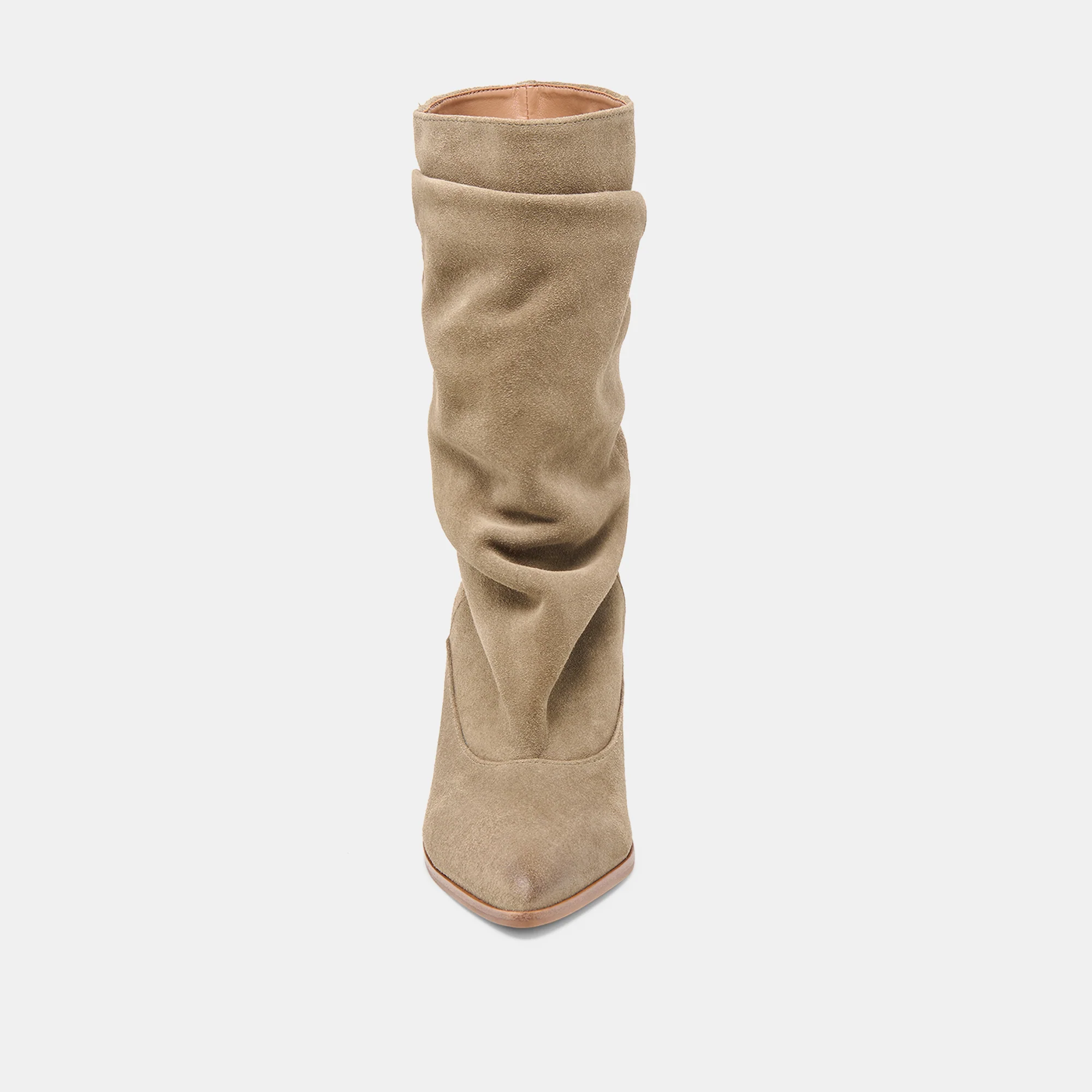 TALINA WIDE CALF BOOTS OLIVE SUEDE - Image 6