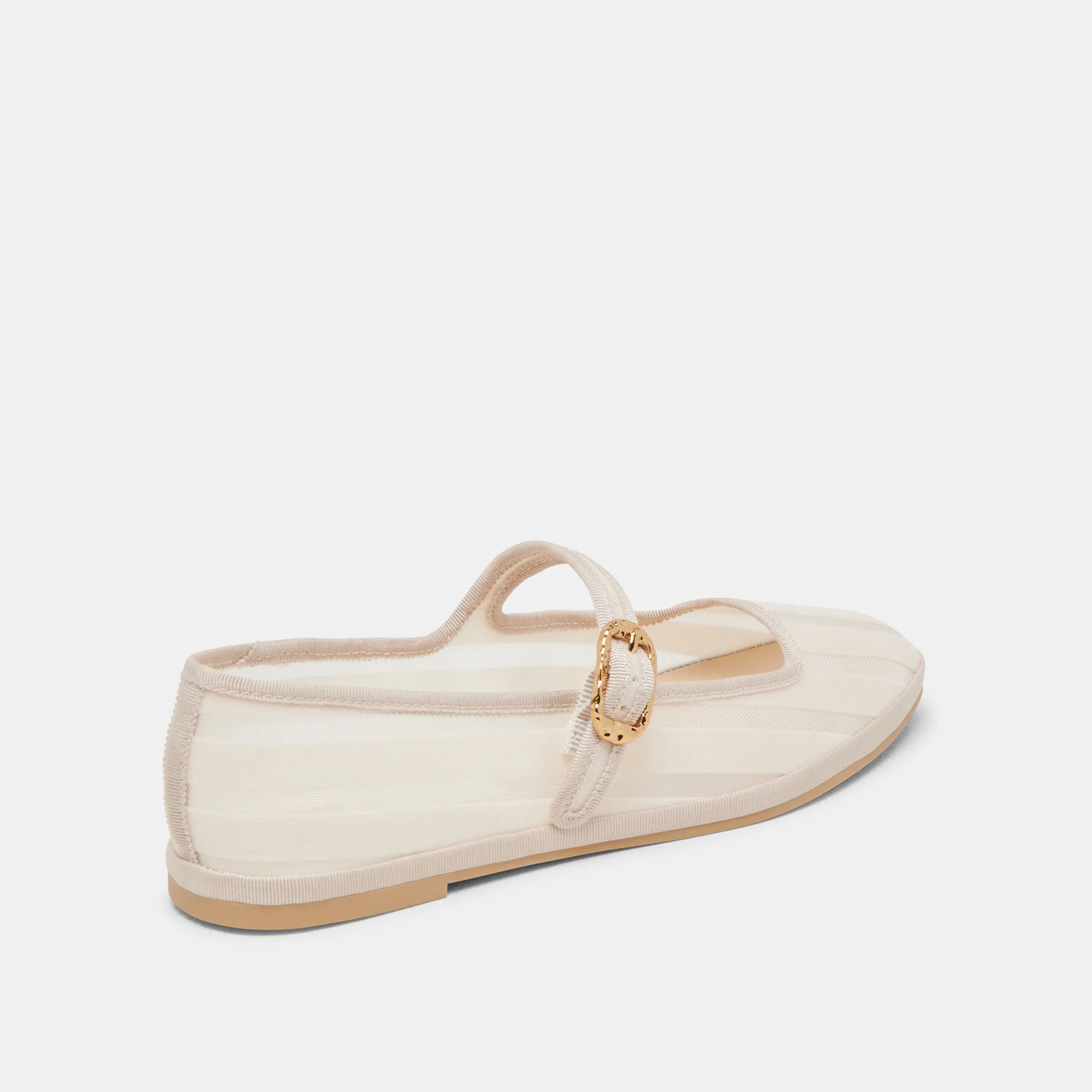 TAMEKA BALLET FLATS BONE STRIPE MESH - Image 5